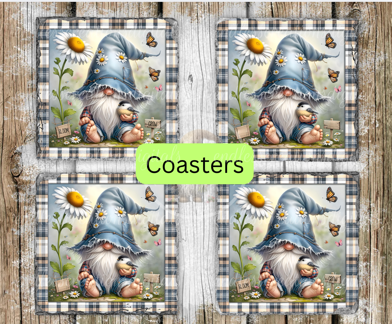 SQUARE SPRING/SUMMER FLORAL DAISY GNOME