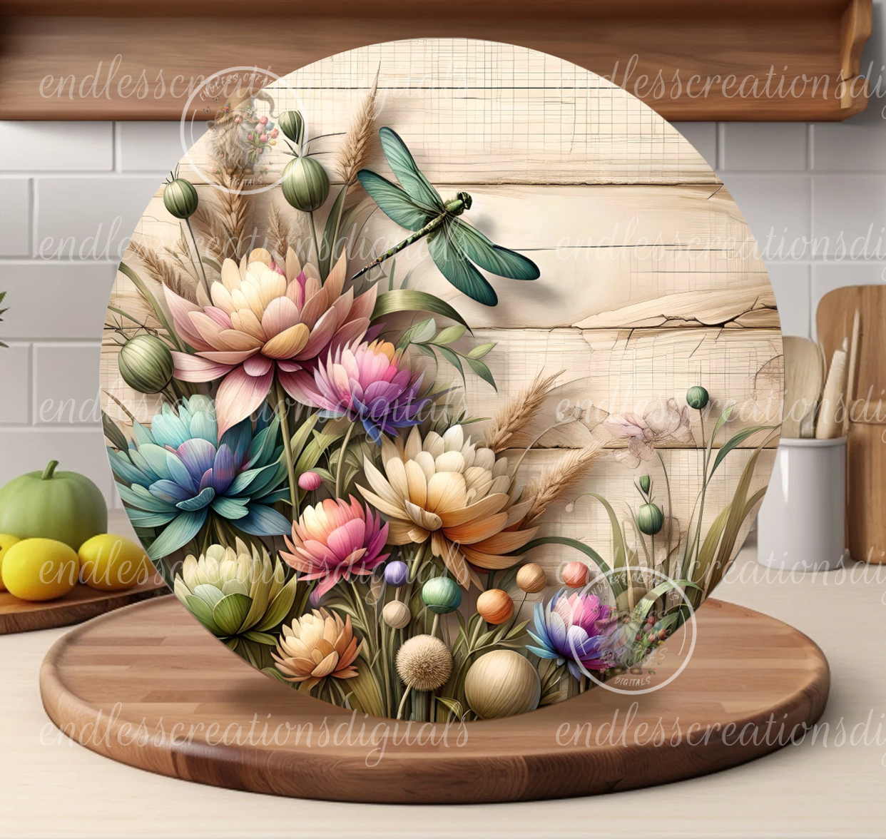 SUMMER FLORAL DRAGONFLY