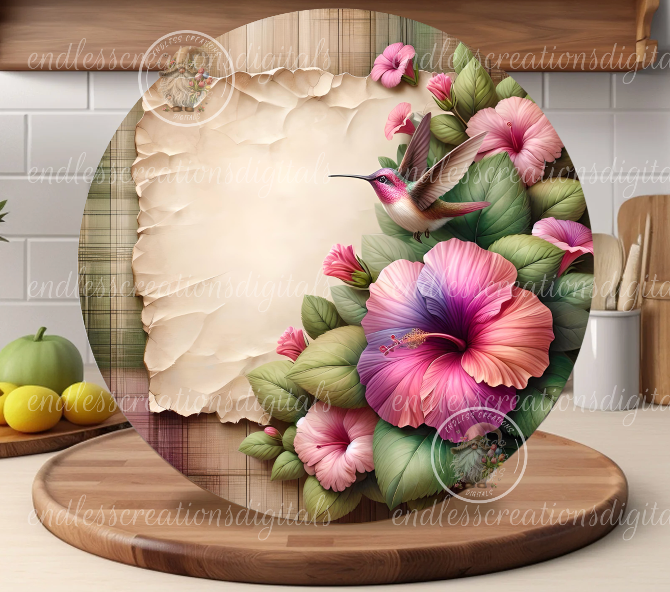INSPIRATIONAL SUMMER HIBISCUS ROUND