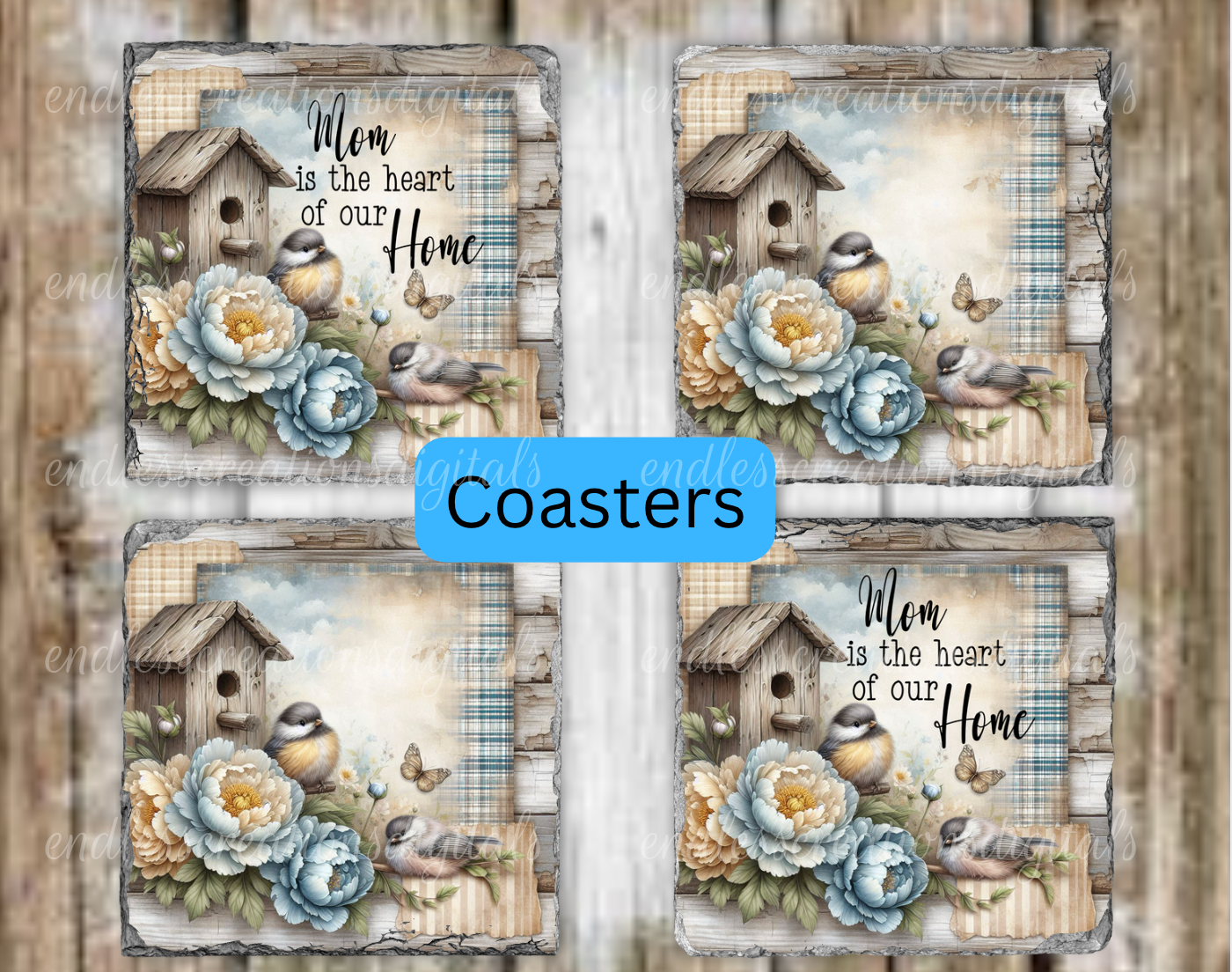 FLORAL CHICKADEE BIRDHOUSE