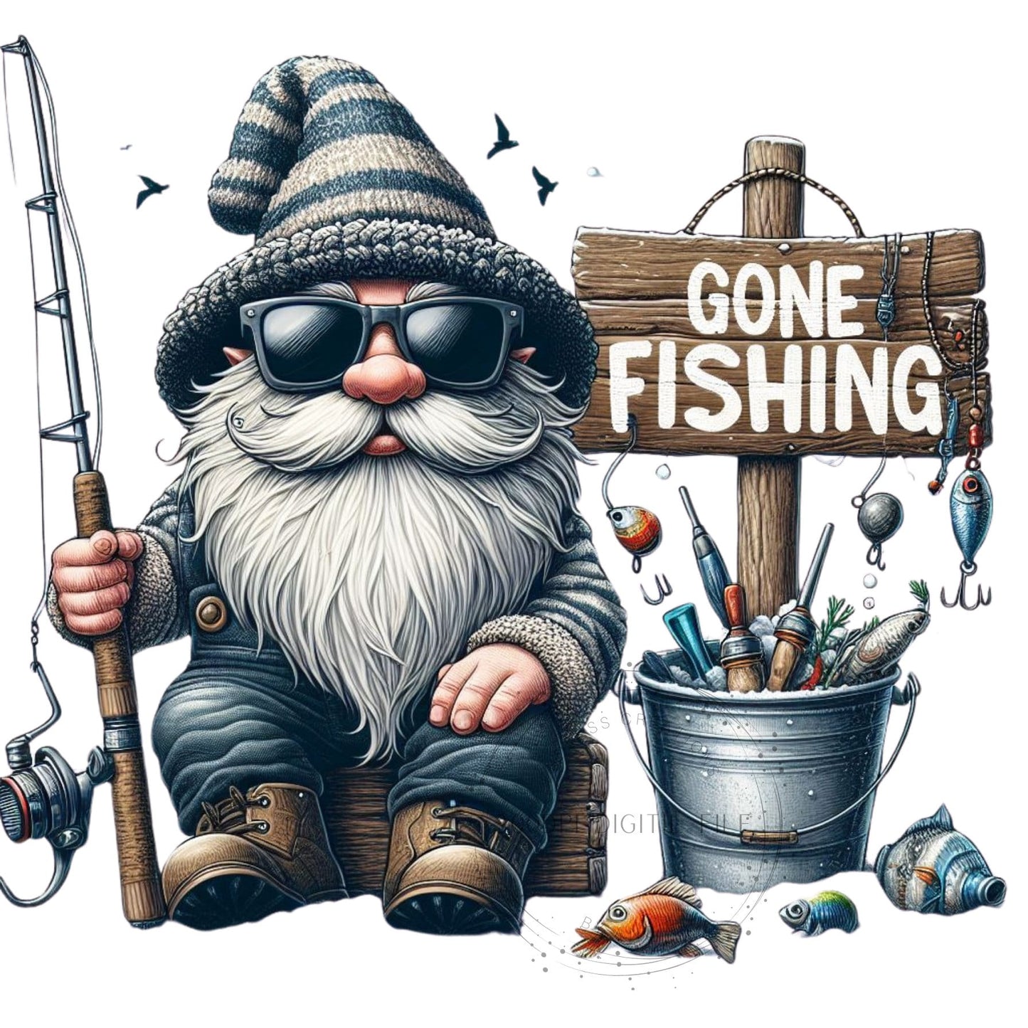 Gone Fishing Gnome