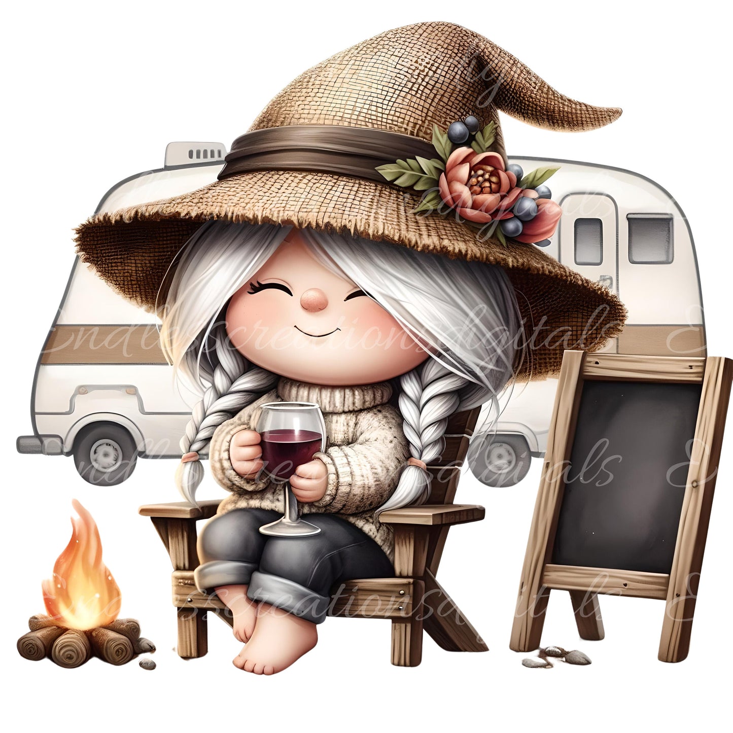 CAMPING GNOME SUBLIMATION gnome package of 5 high definition 300png
