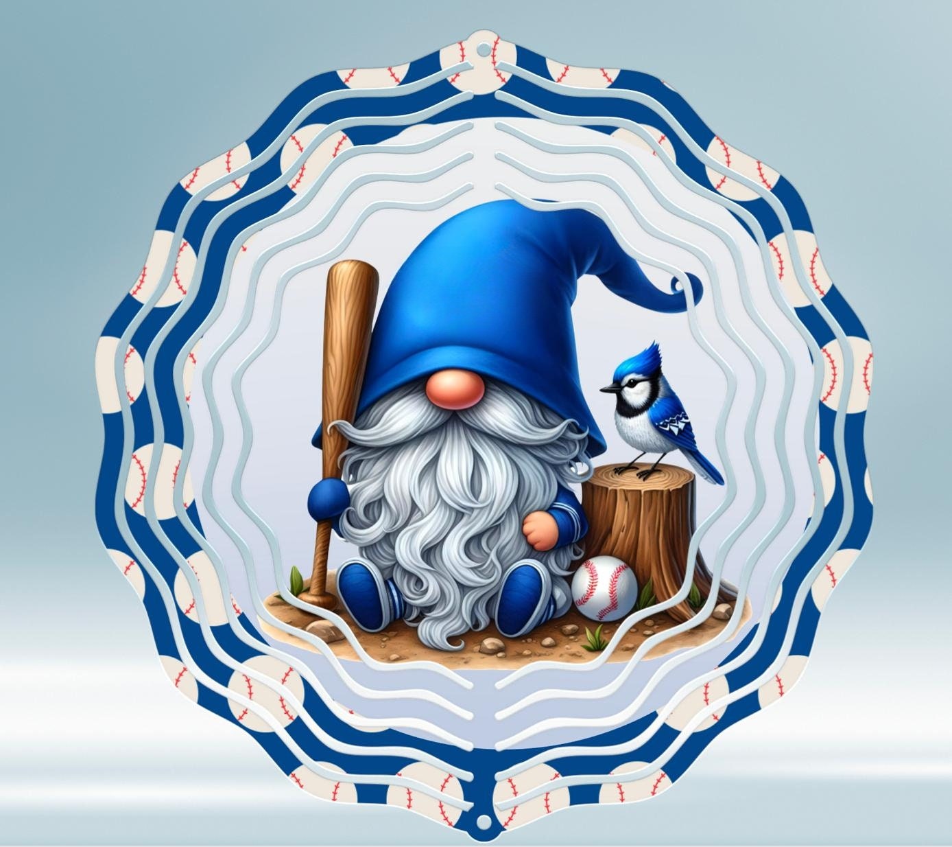BLUEJAY GNOME WIND spinner sublimation 2 files, 1 round and 1 transparent 300 png