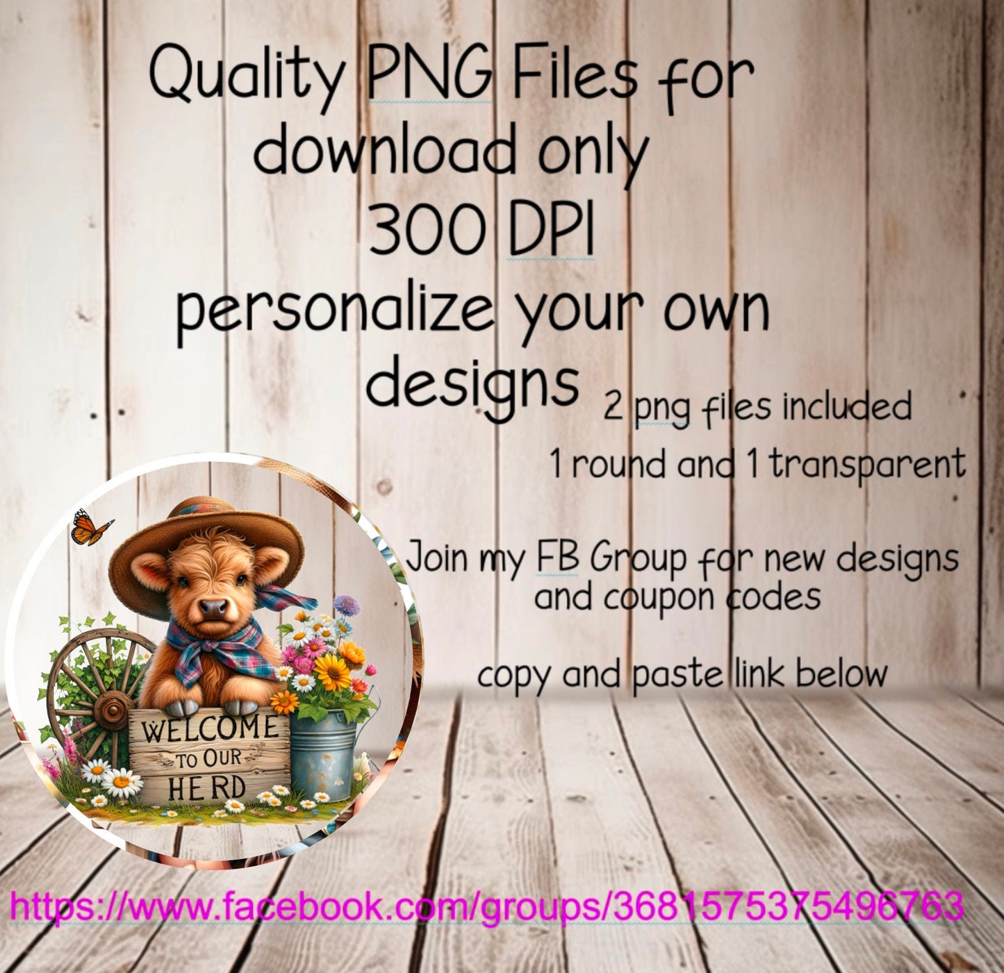 HIGHLAND COW SUBLIMATION round door png, for sublimation high resolution transparent file for pillows. 2 files included for download