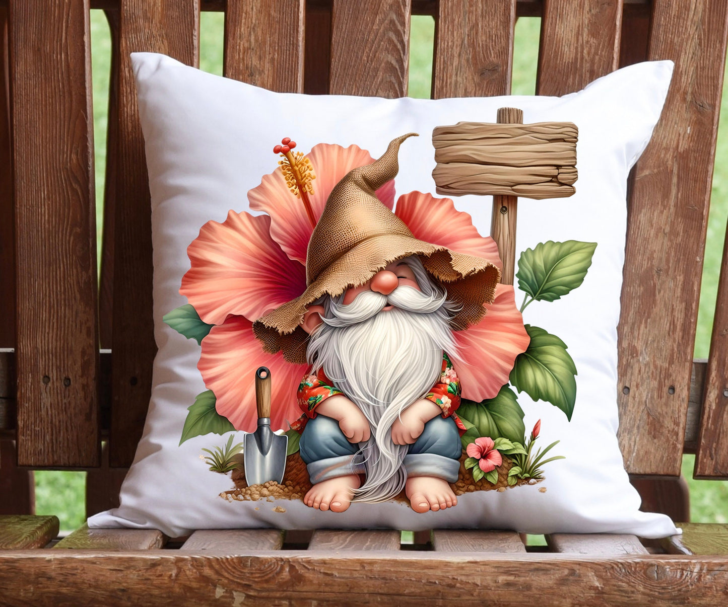 GNOME WIND SPINNER sublimation for download 300 dpi for use on wind spinners, door hangers, 1 round png and 1 transparent, add your own text