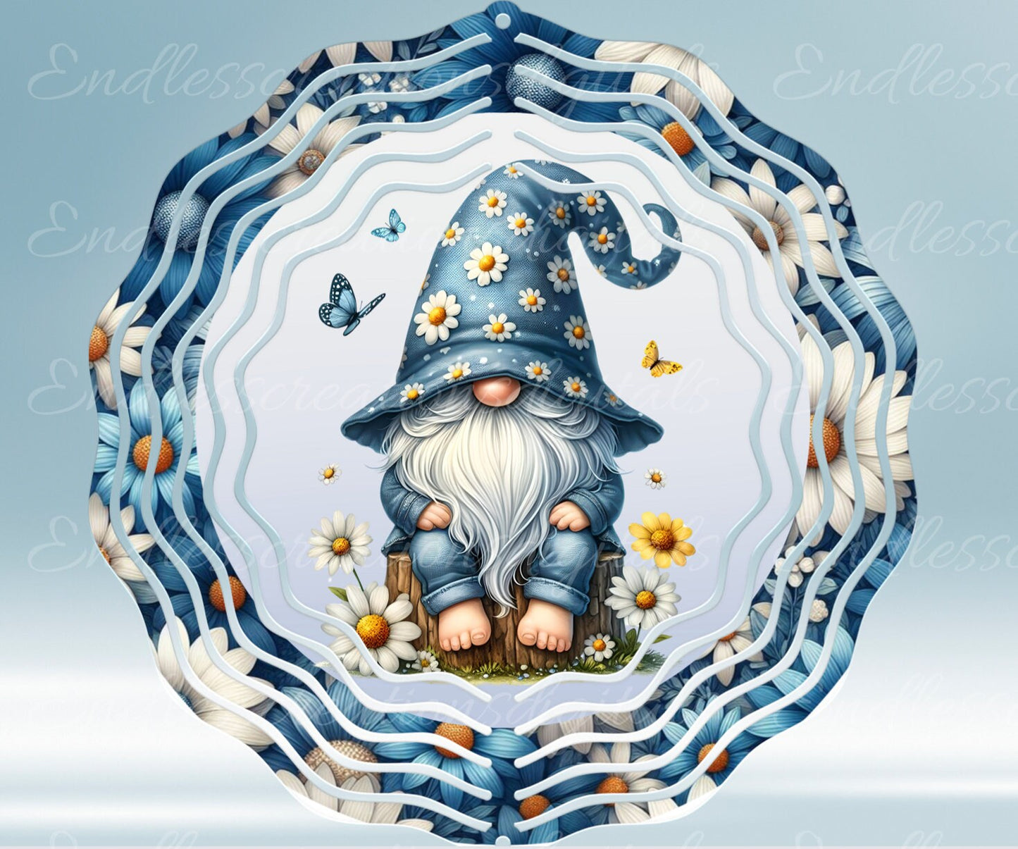 GNOME WIND SPINNER sublimation for download 300 dpi for use on wind spinners, door hangers, 1 round png and 1 transparent