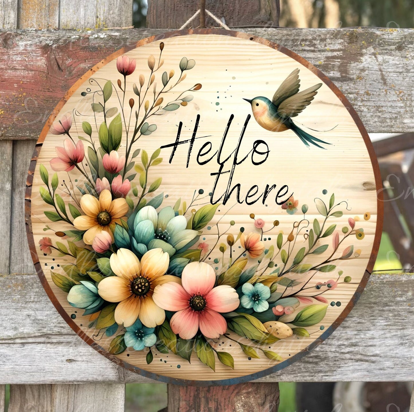 WELCOME DOOR HANGER, wreath sign png, for sublimation high resolution 2 round png 300dpi, 1 blank for your own text
