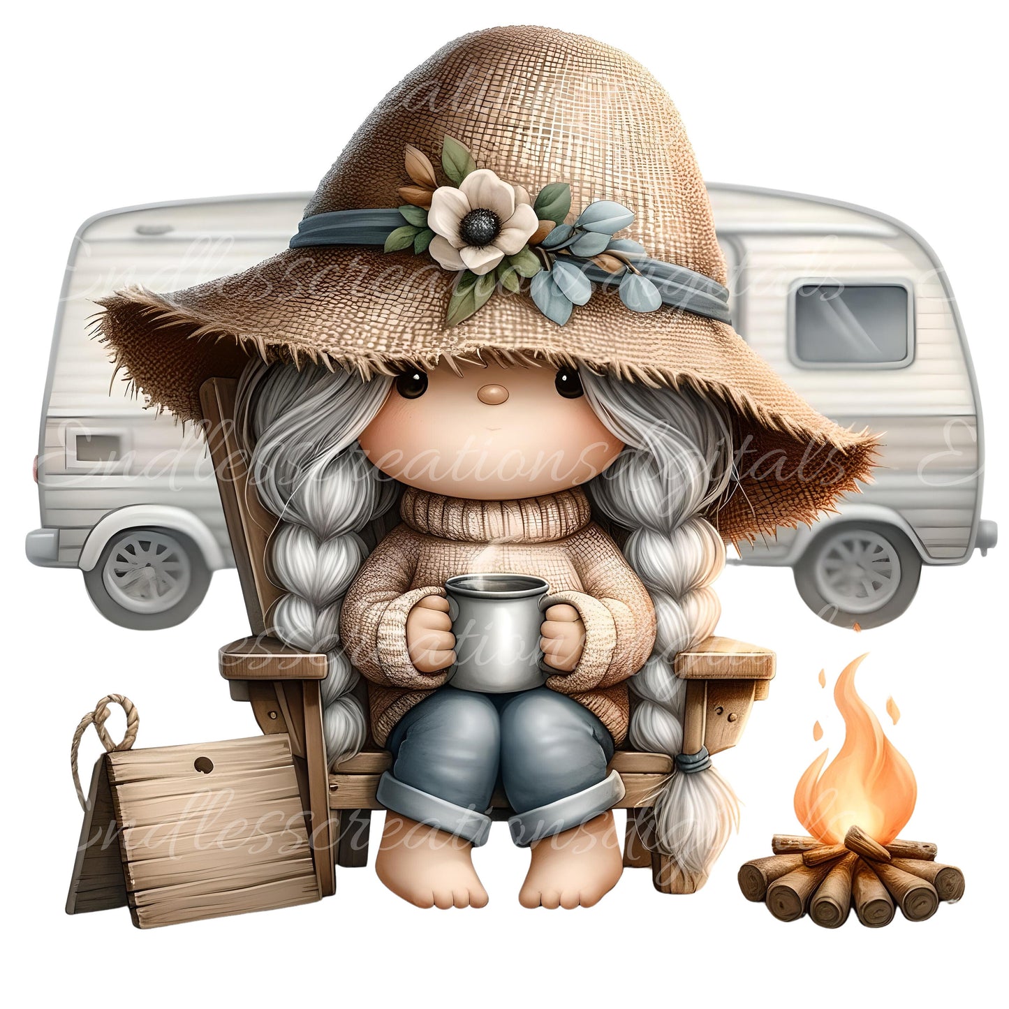 CAMPING GNOME SUBLIMATION gnome package of 5 high definition 300png