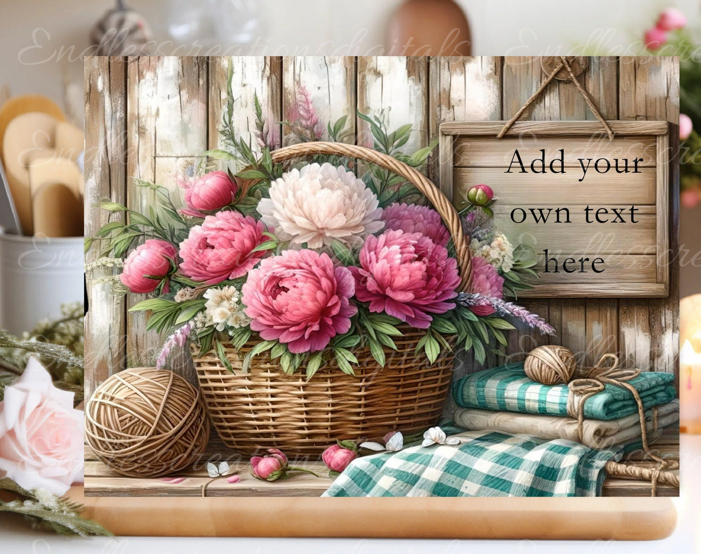 FLORAL CUTTING BOARD sublimation sublimation high resolution, 1 file for download that you can personalize with your own text!