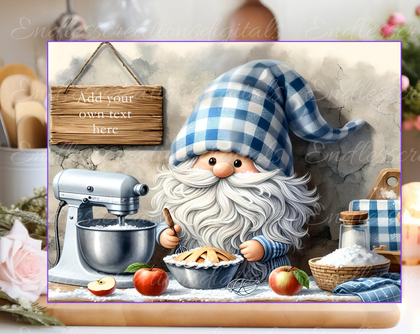 APPLE GNOME CUTTING BORD RECTANGLE