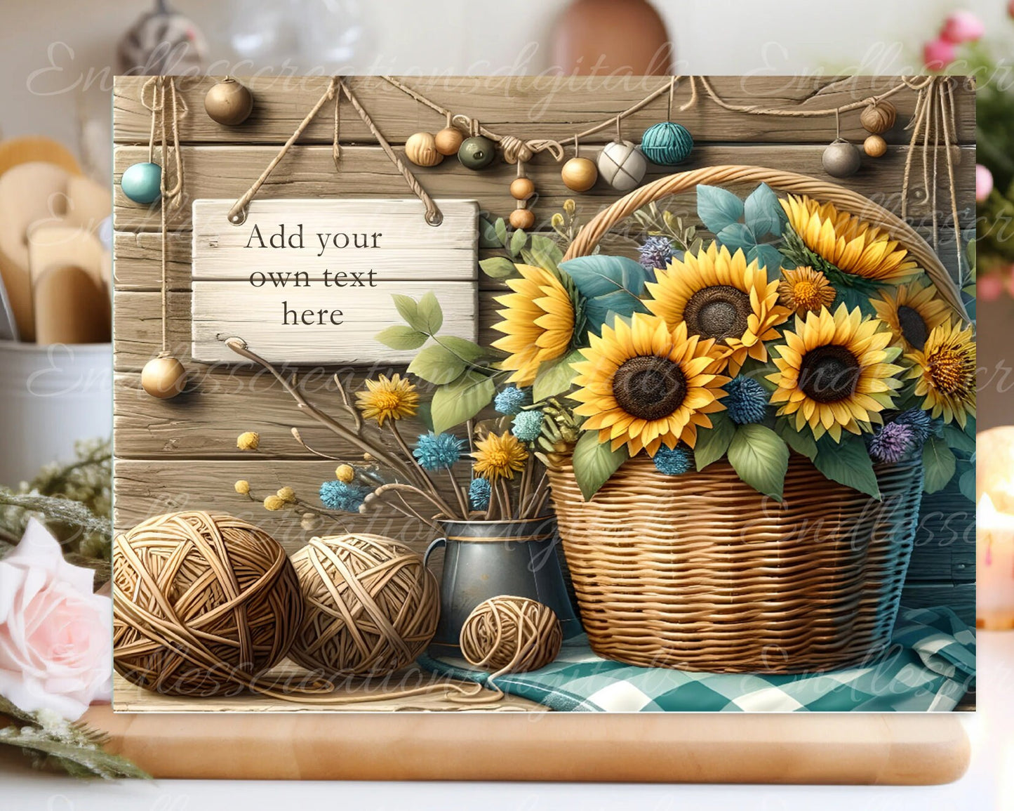 SUNFLOWER CUTTING BOARD sublimation sublimation high resolution 1 file add your own text