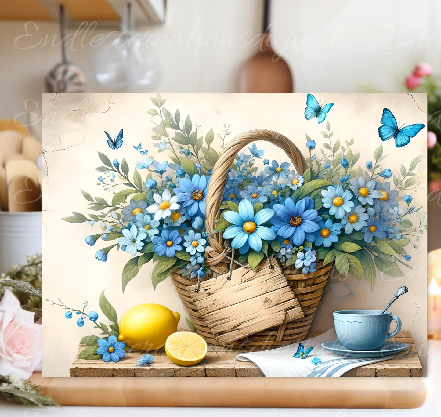 FLORAL CUTTING BOARD sublimation sublimation high resolution 1 file add your own text