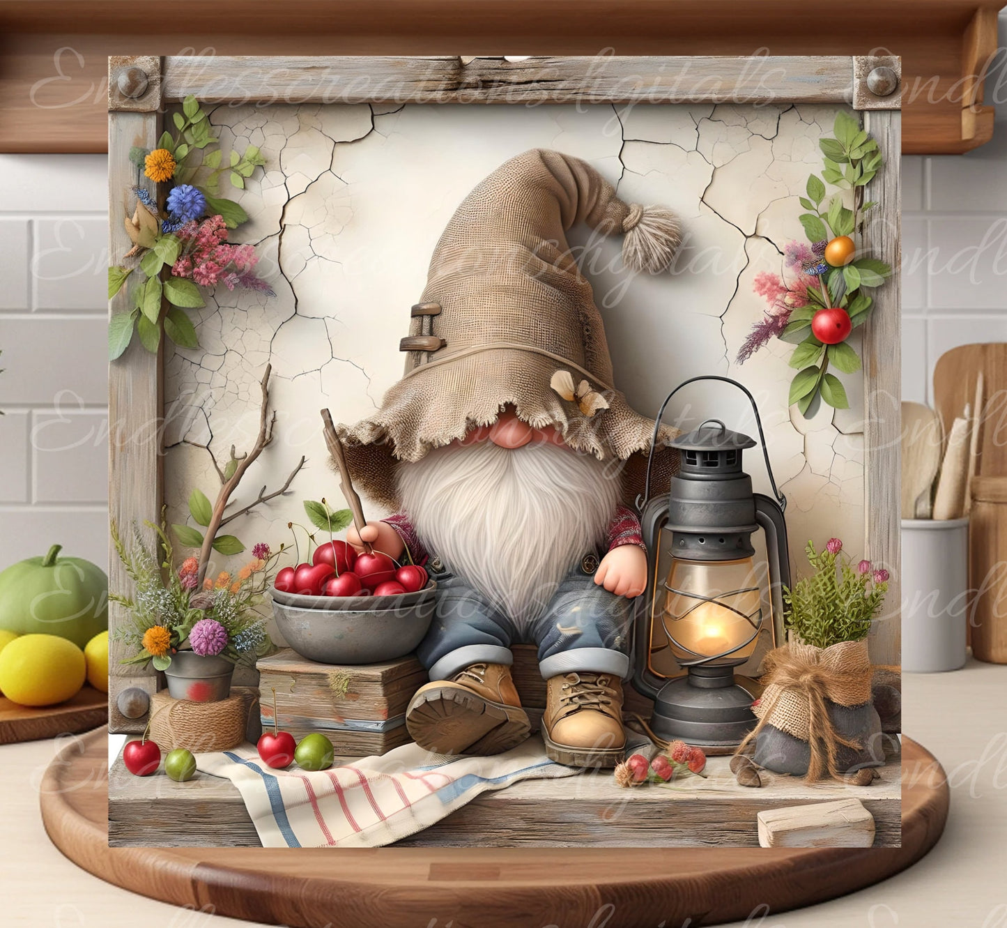 GNOME SQUARE CUTTING board sublimation sublimation high resolution 1 file