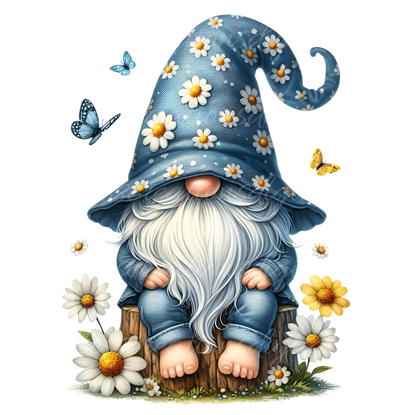 GNOME WIND SPINNER sublimation for download 300 dpi for use on wind spinners, door hangers, 1 round png and 1 transparent