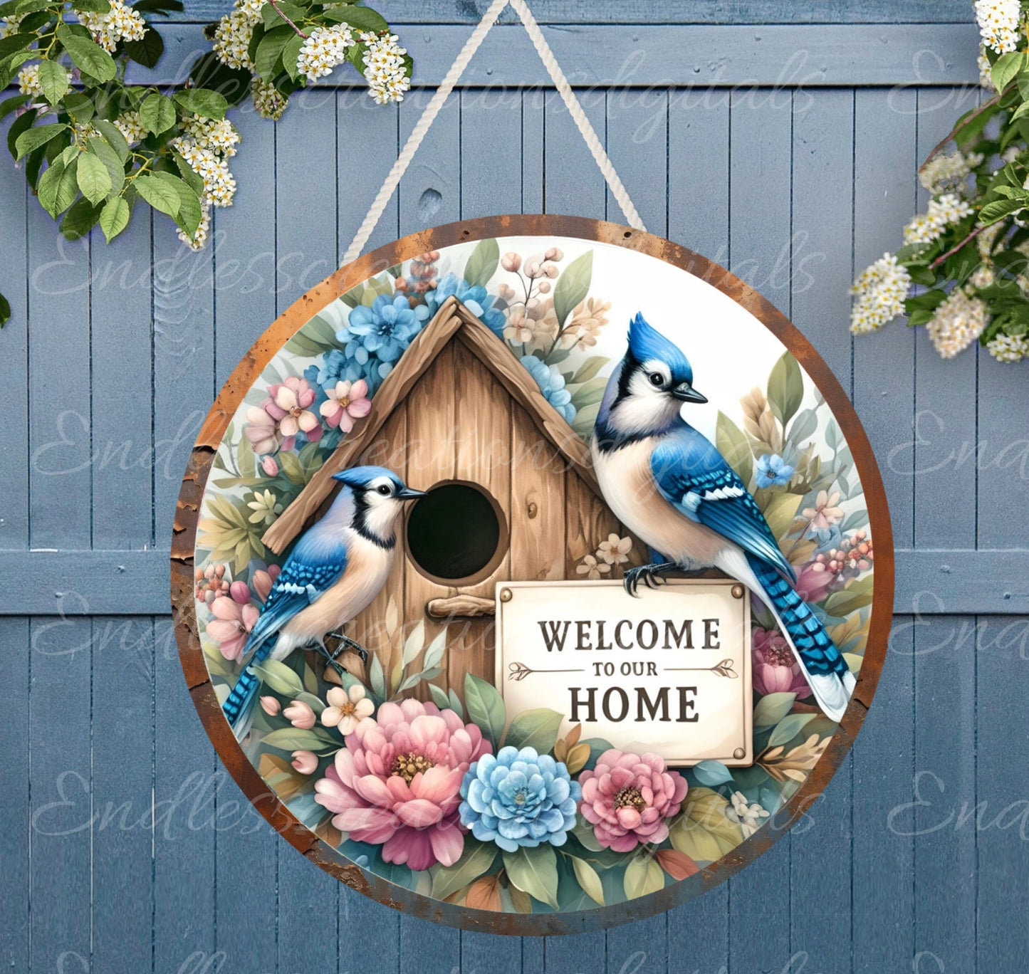 WELCOME DOOR HANGER, wreath sign png, for sublimation high resolution 2 file, 1 add your own text