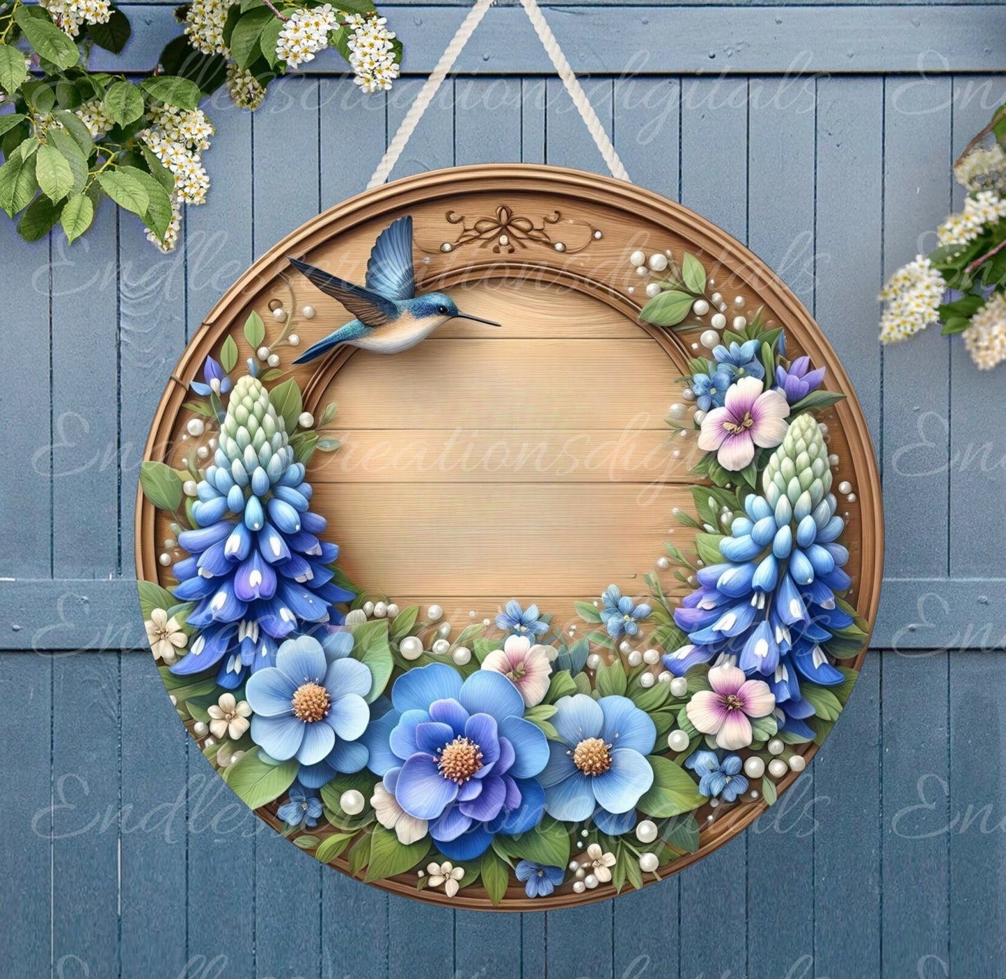 WELCOME BLUEBONNET SUMMER DOOR