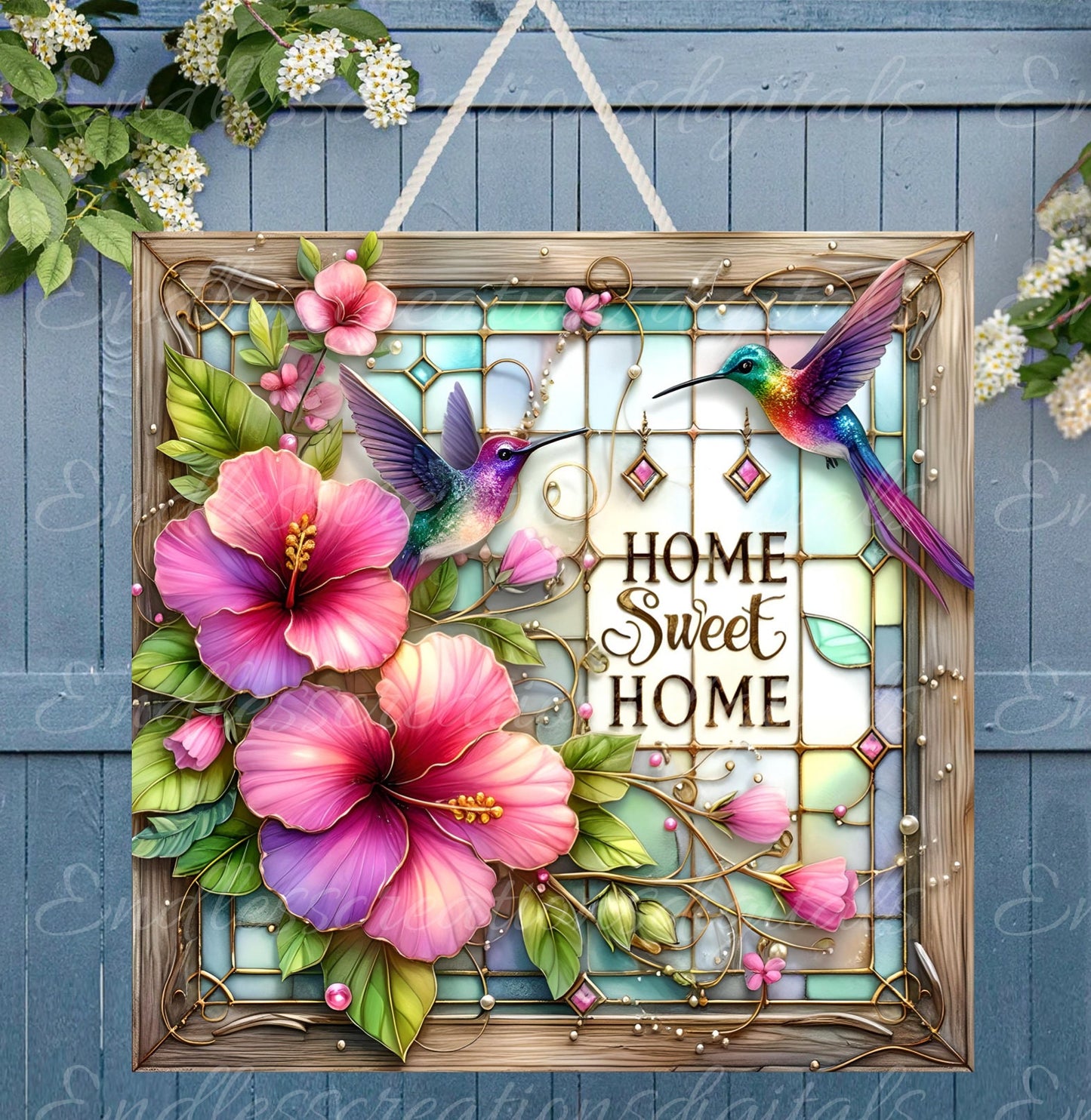 WELCOME SQUARE DOOR hanger, wreath sign png, for sublimation high resolution