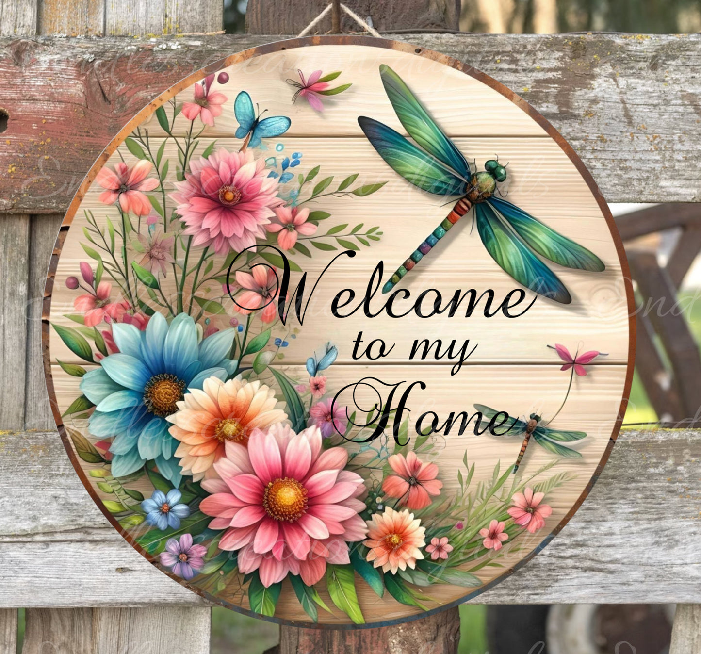 WELCOME DOOR HANGER, wreath sign png, for sublimation high resolution