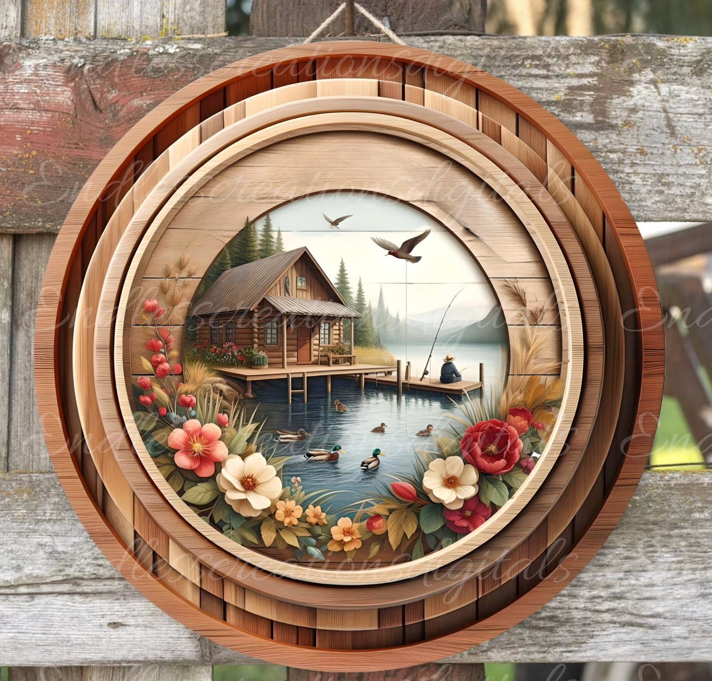 RUSTIC CABIN SUBLIMATION door hanger, for sublimation high resolution, 3 files 1 add your own text