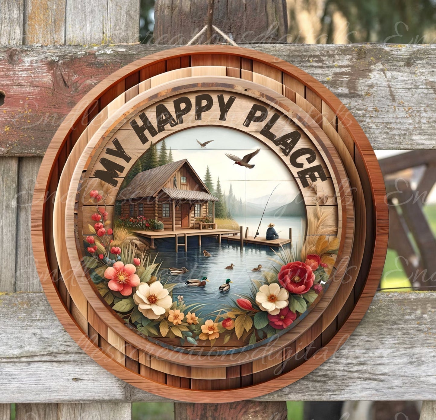 RUSTIC CABIN SUBLIMATION door hanger, for sublimation high resolution, 3 files 1 add your own text