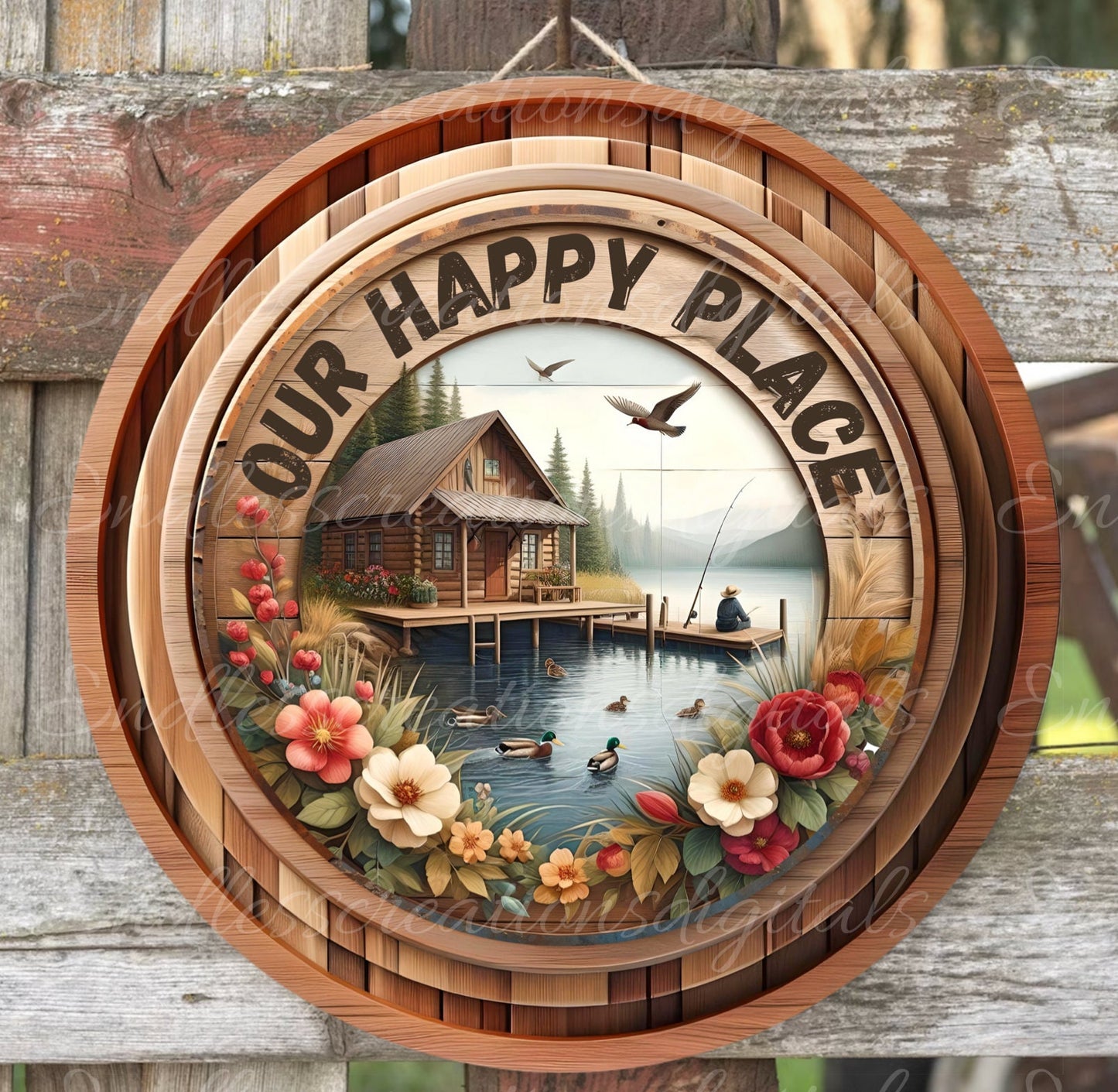 RUSTIC CABIN SUBLIMATION door hanger, for sublimation high resolution, 3 files 1 add your own text