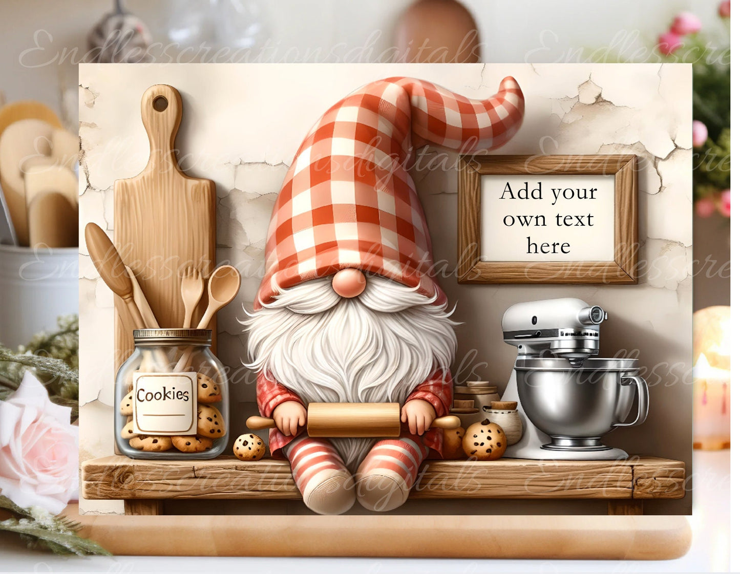 COOKIE GNOME CUTTING board sublimation sublimation high resolution 1 file add your own text