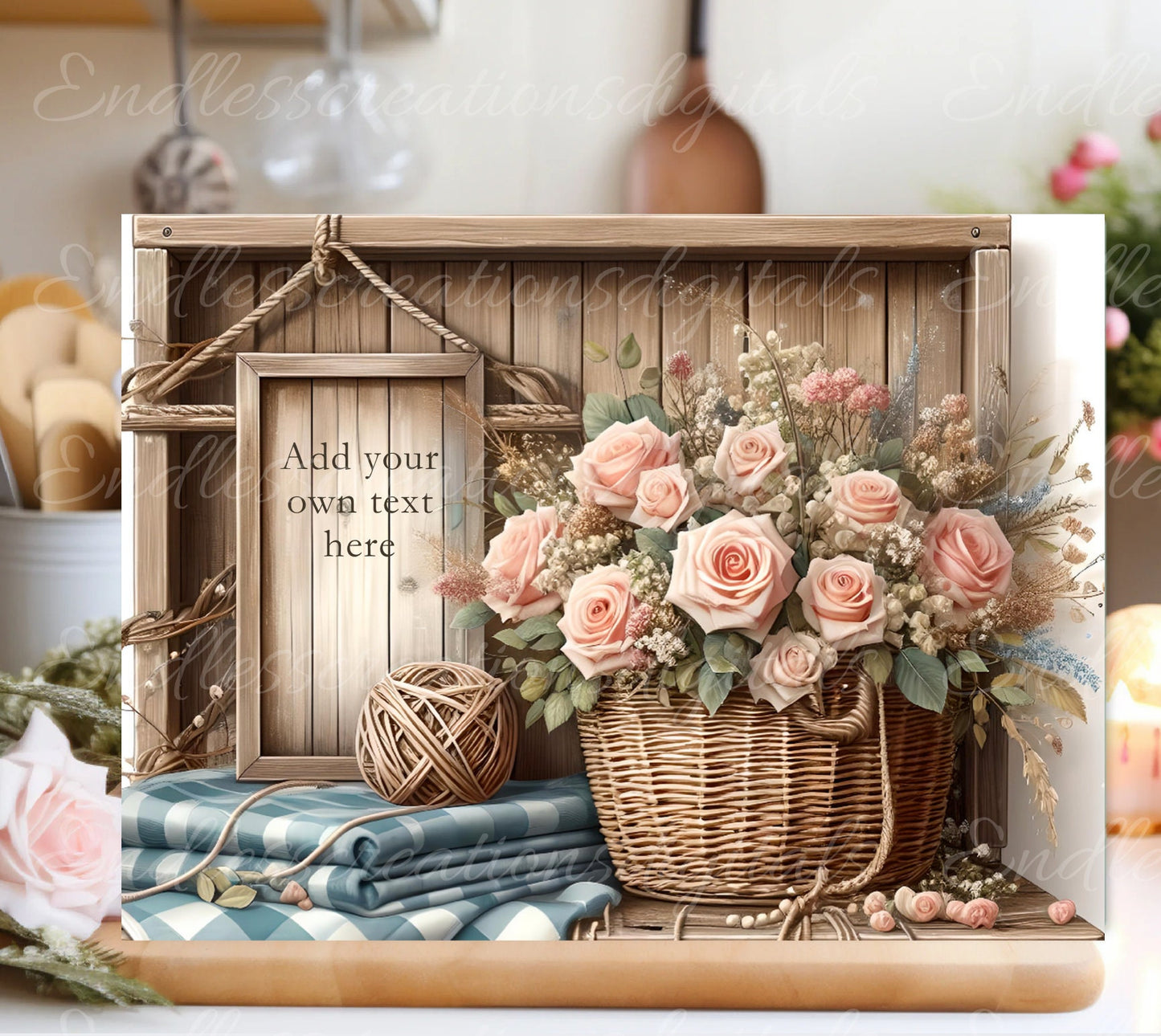 FLORAL CUTTING BOARD sublimation sublimation high resolution, 1 file for download that you can personalize with your own text!