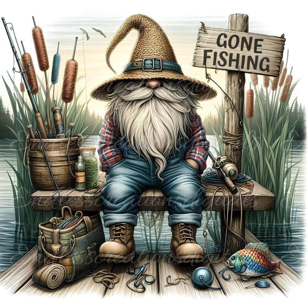 Gone Fishing Gnome
