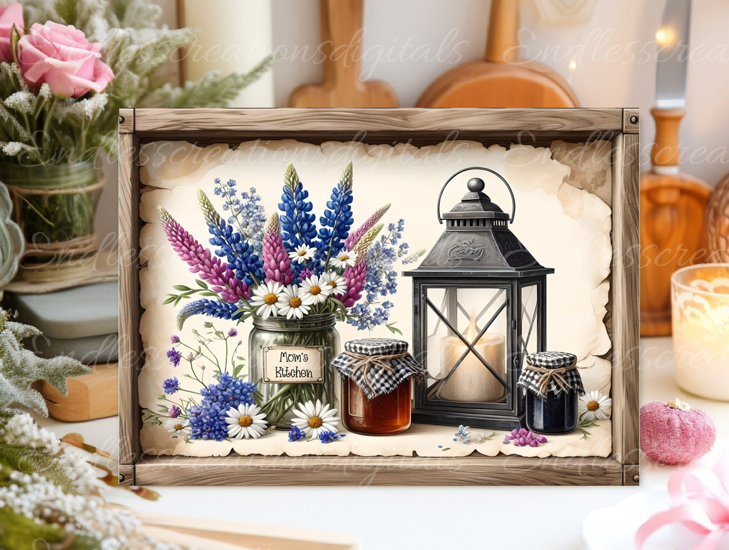 MOM'S KITCHEN CUTTING board sublimation sublimation high resolution 2 files, 1 add your own text