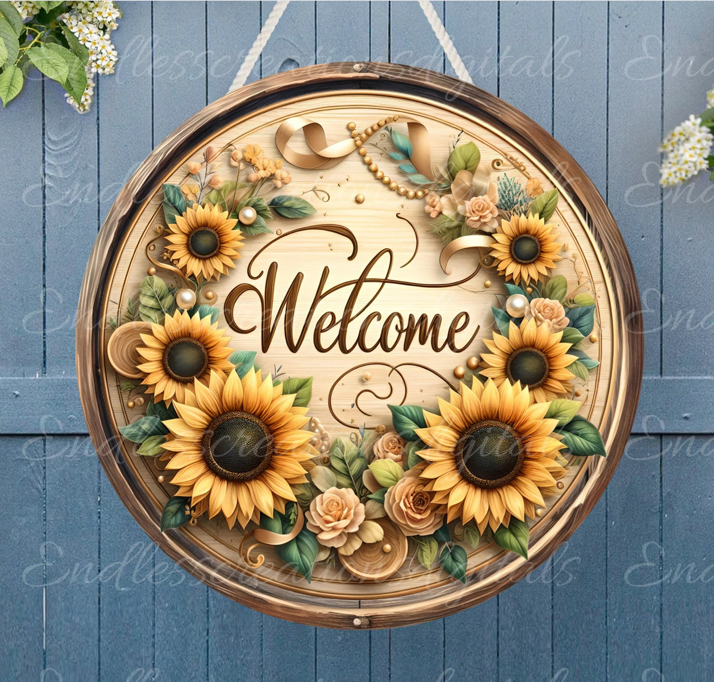 WELCOME SUMMER SUNFLOWER ROUND