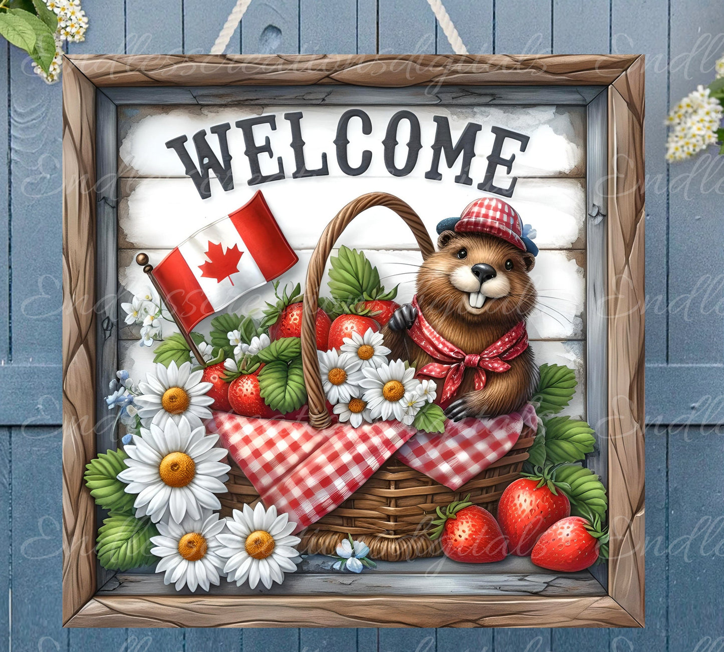 CANADA DAY DOOR hanger, wreath sign, square cutting board png, for sublimation high resolution, 2 files 1 blank add your own text