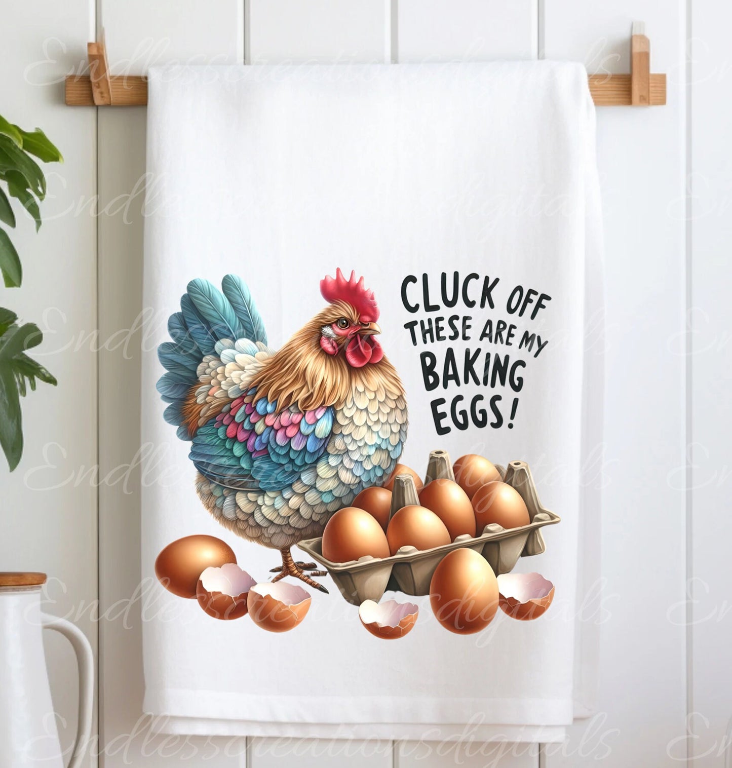 CHICKEN TEA TOWEL sublimation package of 5 high definition 300png, transparent add your own text