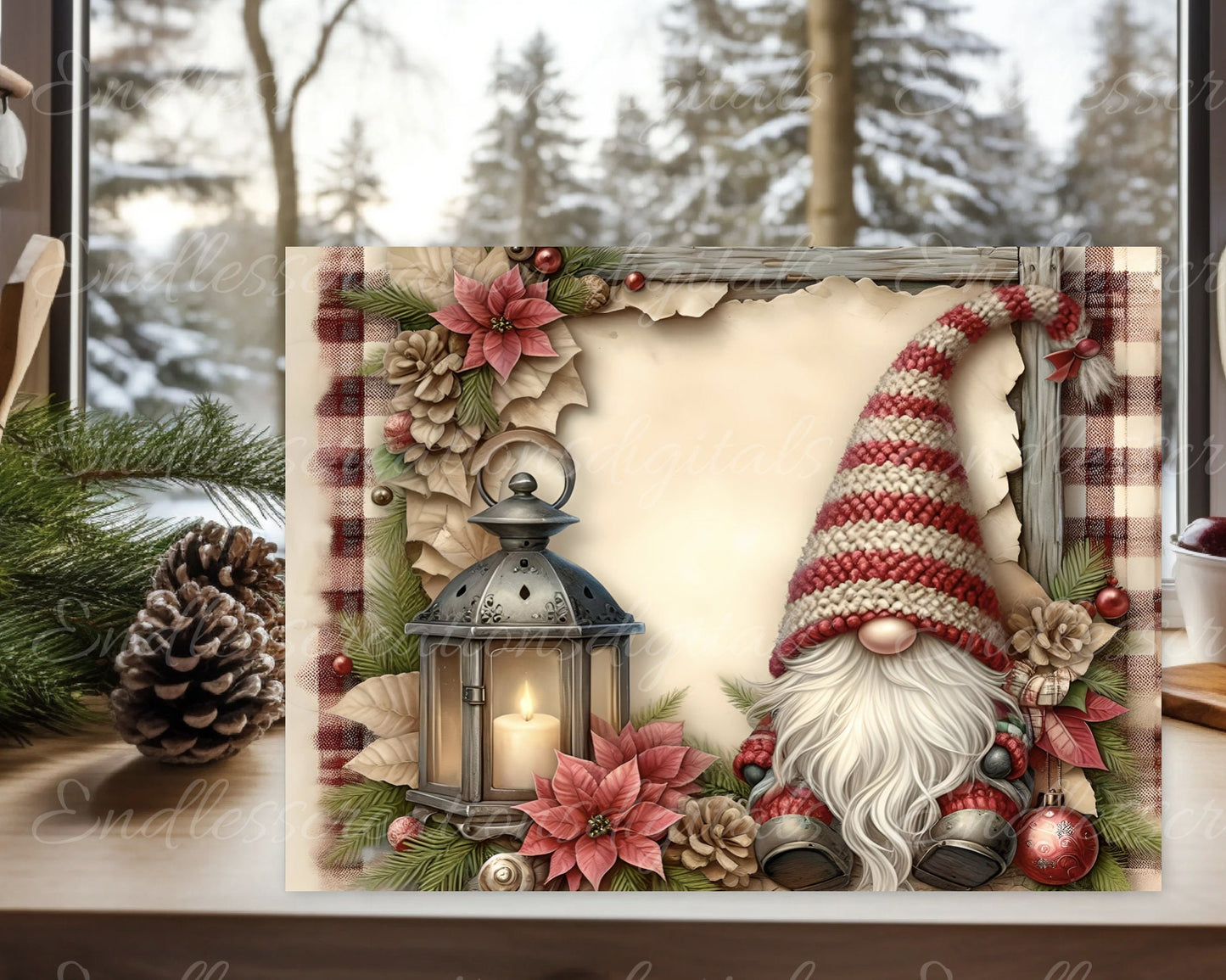 CHRISTMAS GNOME CUTTING board sublimation sublimation high resolution, add your own text