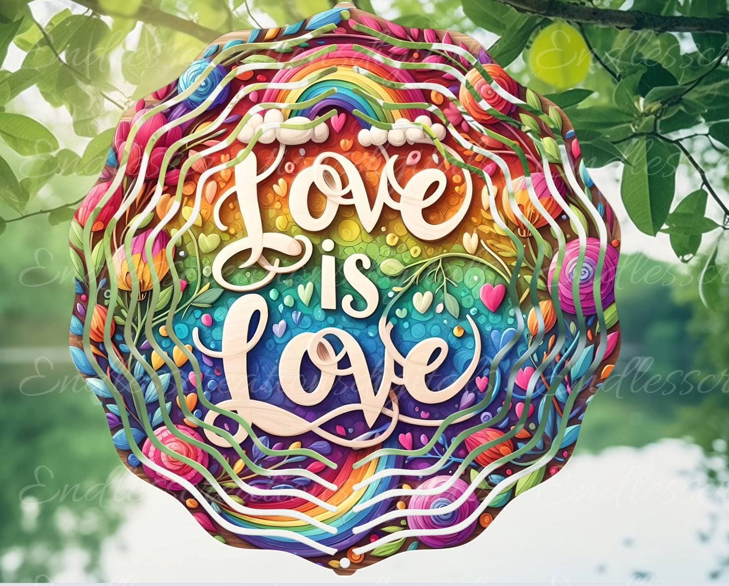 LOVE IS LOVE door hanger, wreath sign png, wind spinner for sublimation high resolution,