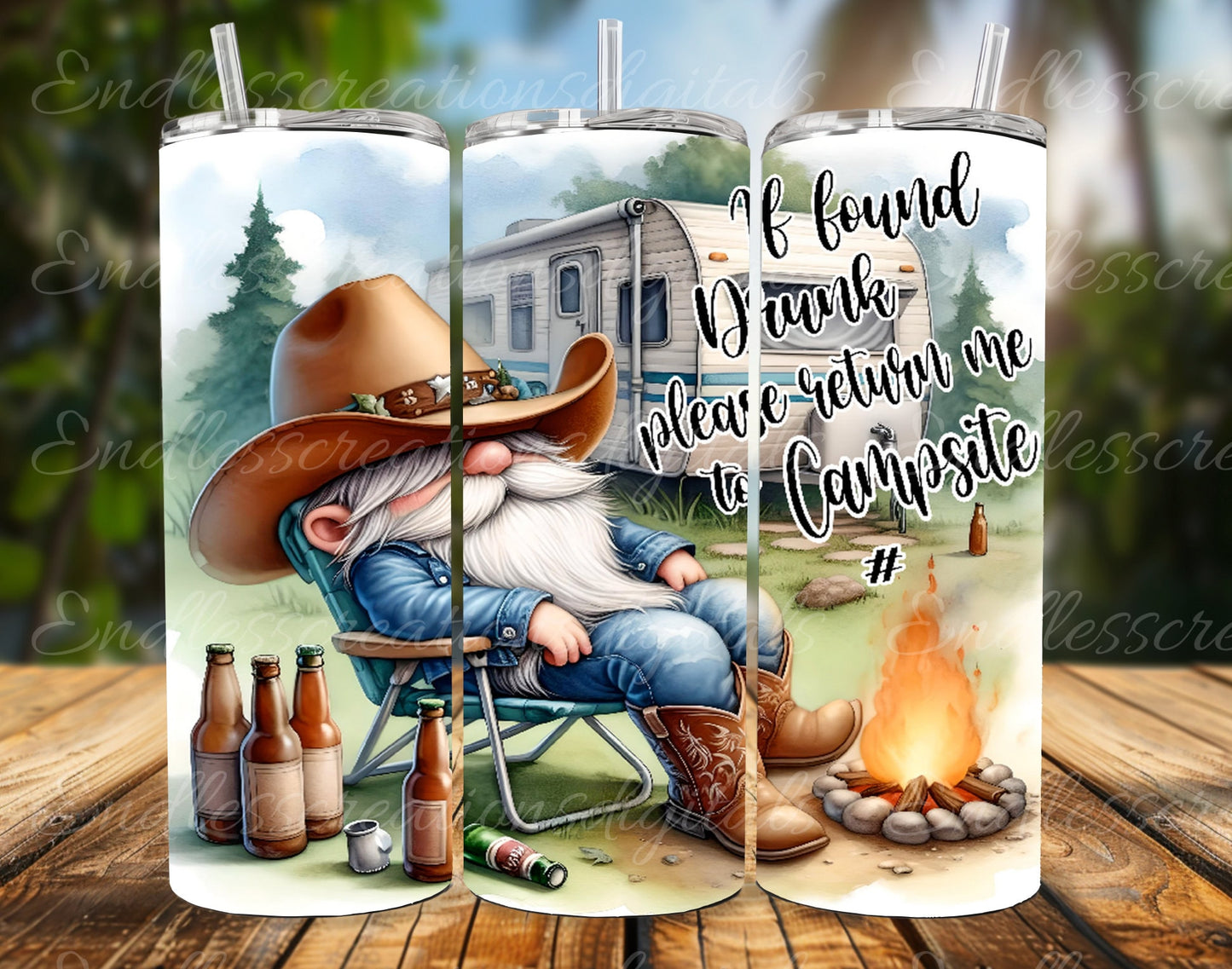 CAMPING TUMBLER SUBLIMATION design for 20 oz tumbler, high quality 300 Dpi