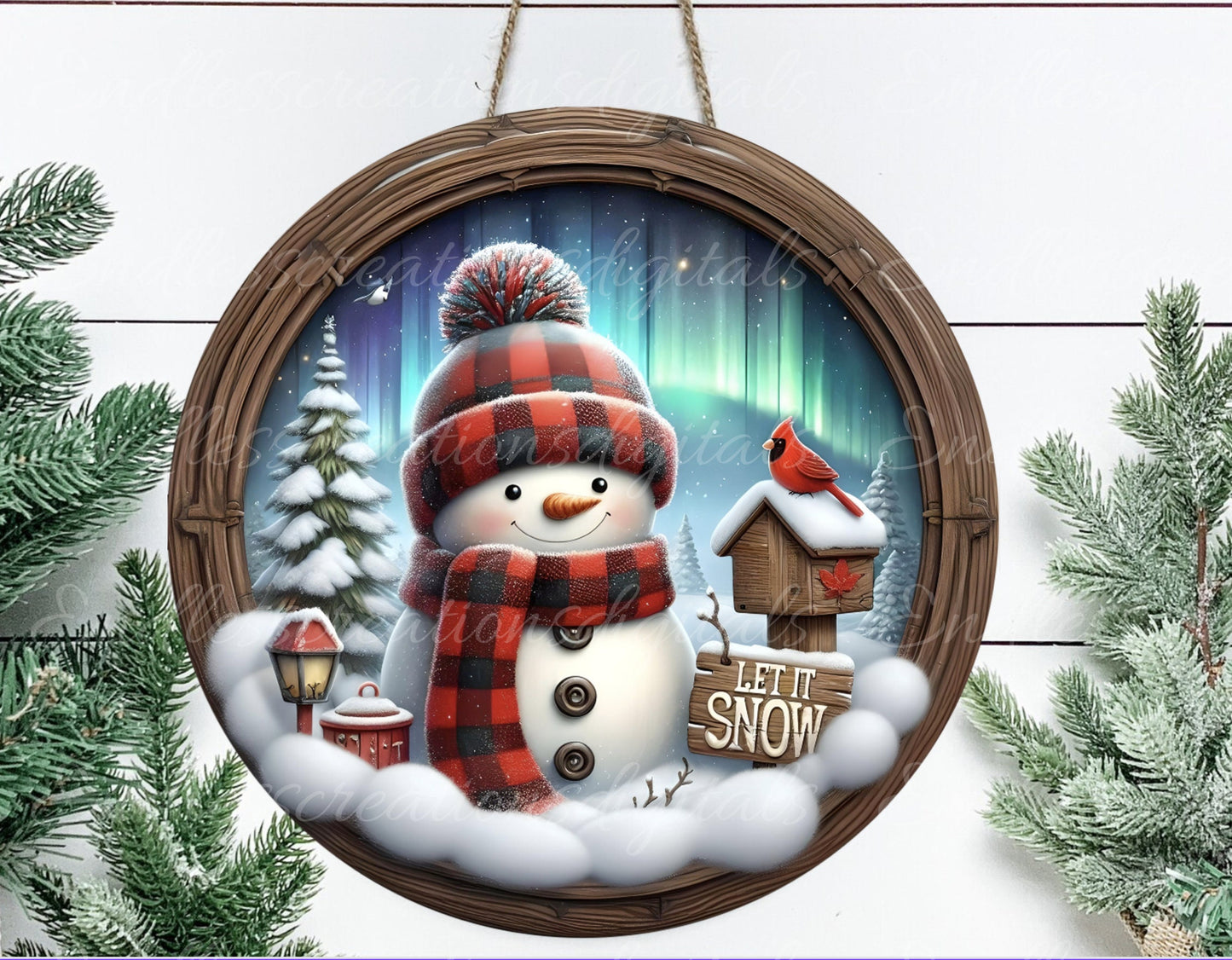WINTER SNOW DOOR hanger, wreath sign, round cutting board png, for sublimation high resolution, 2 files for download, 1 add your own text