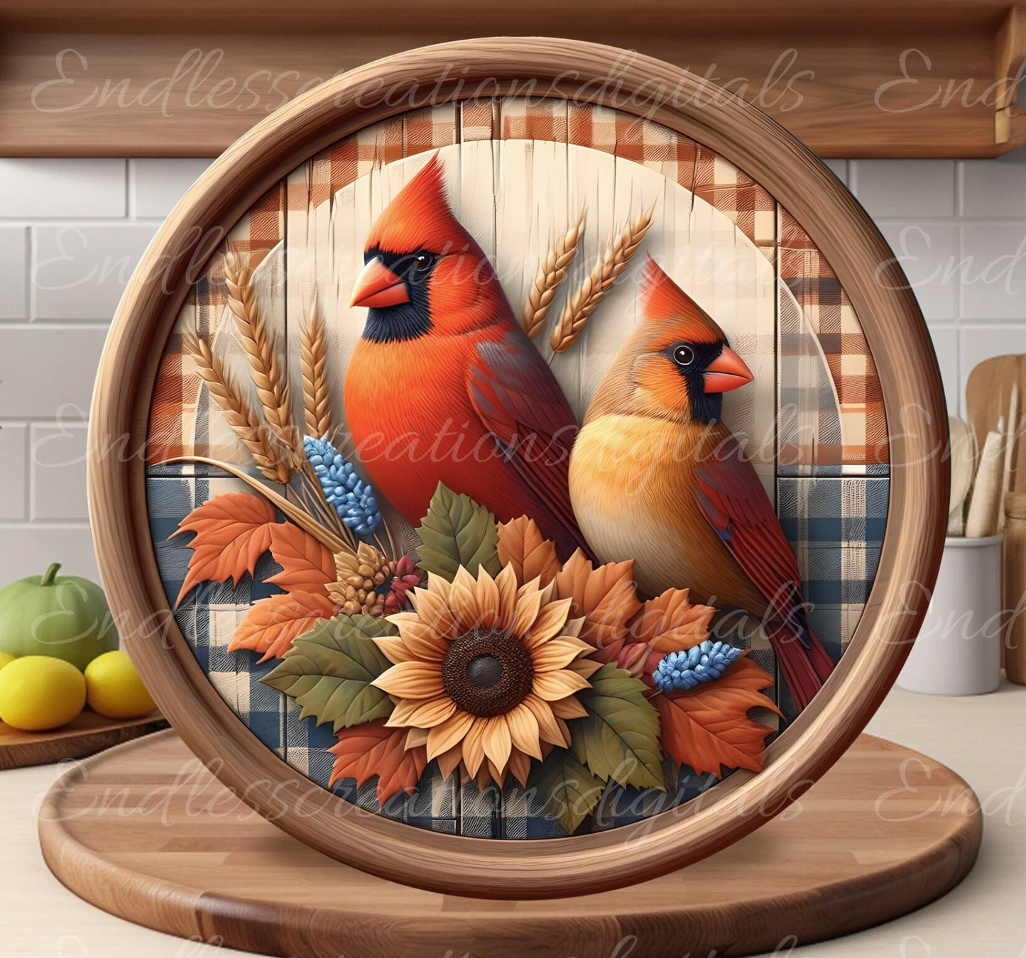 FALL CARDINALS DOOR