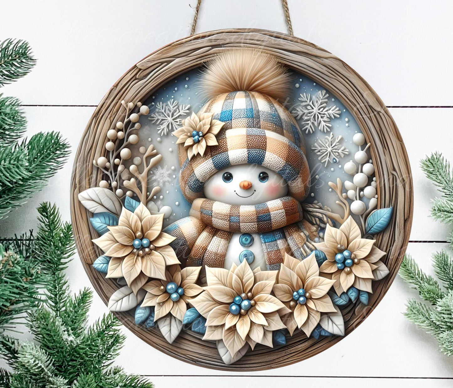 WINTER SNOWMAN ROUND