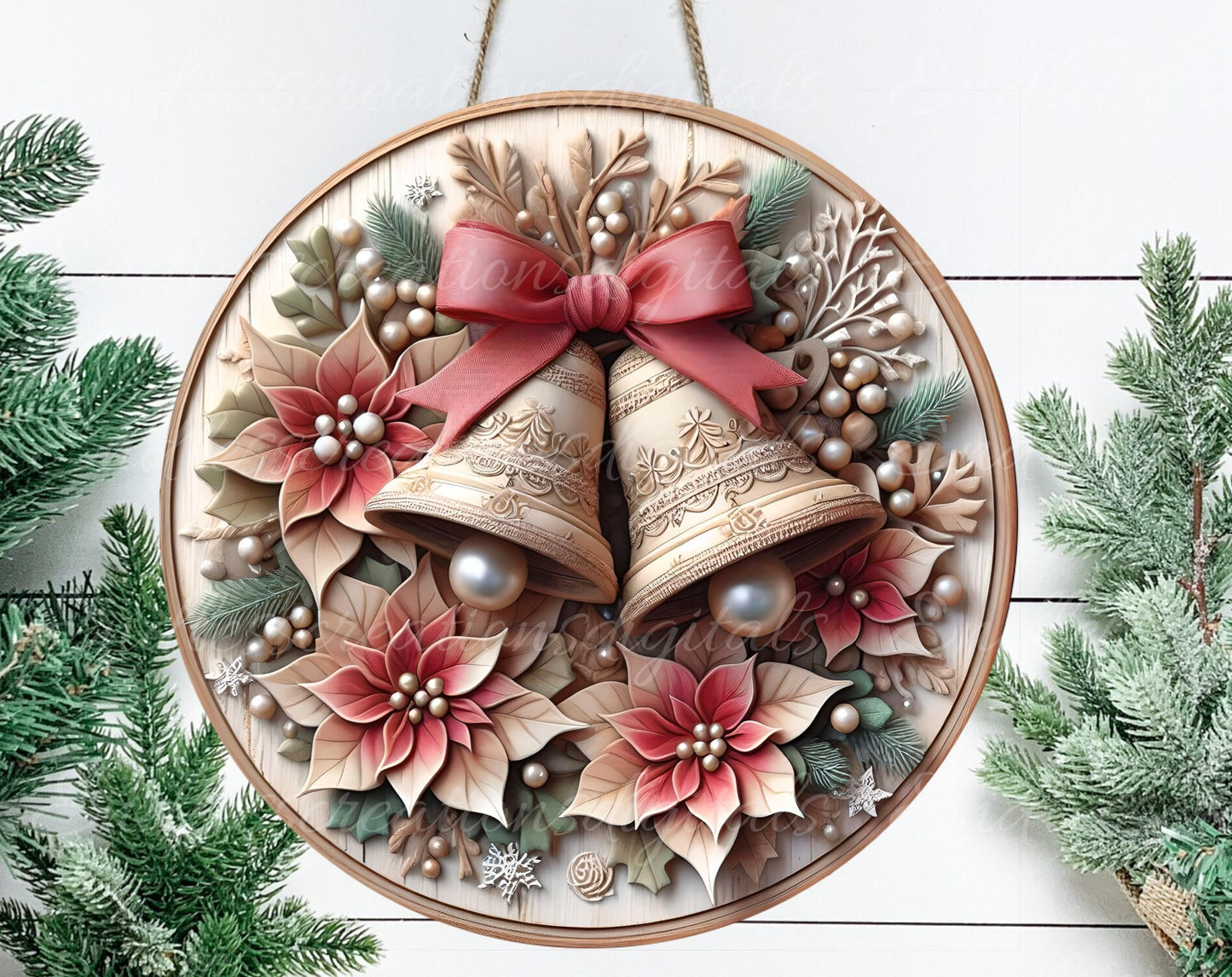 PINK GOLD WINTER BELLS ROUND