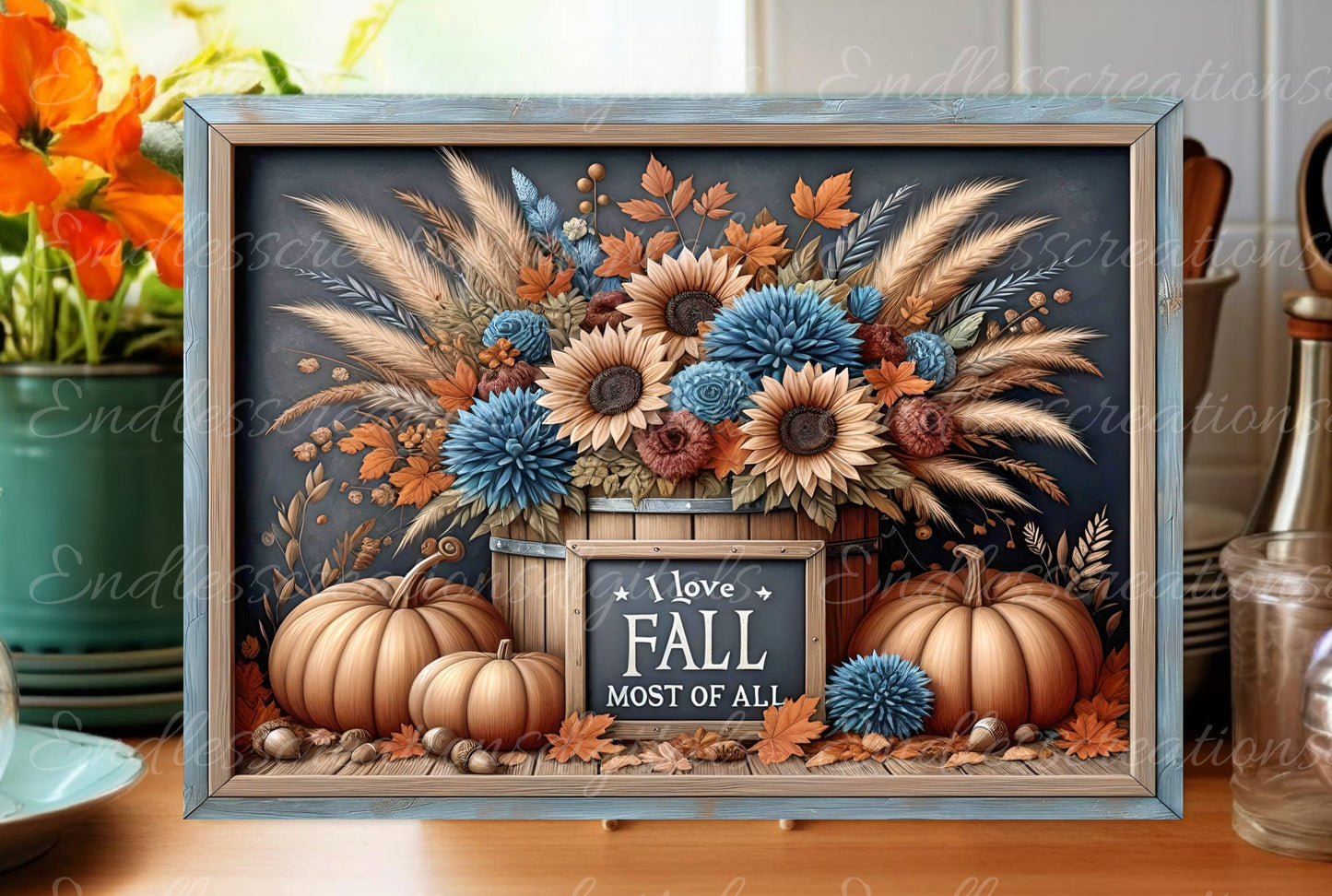 LOVE FALL CUTTING board sublimation sublimation high resolution 2 files, 1 add your own text