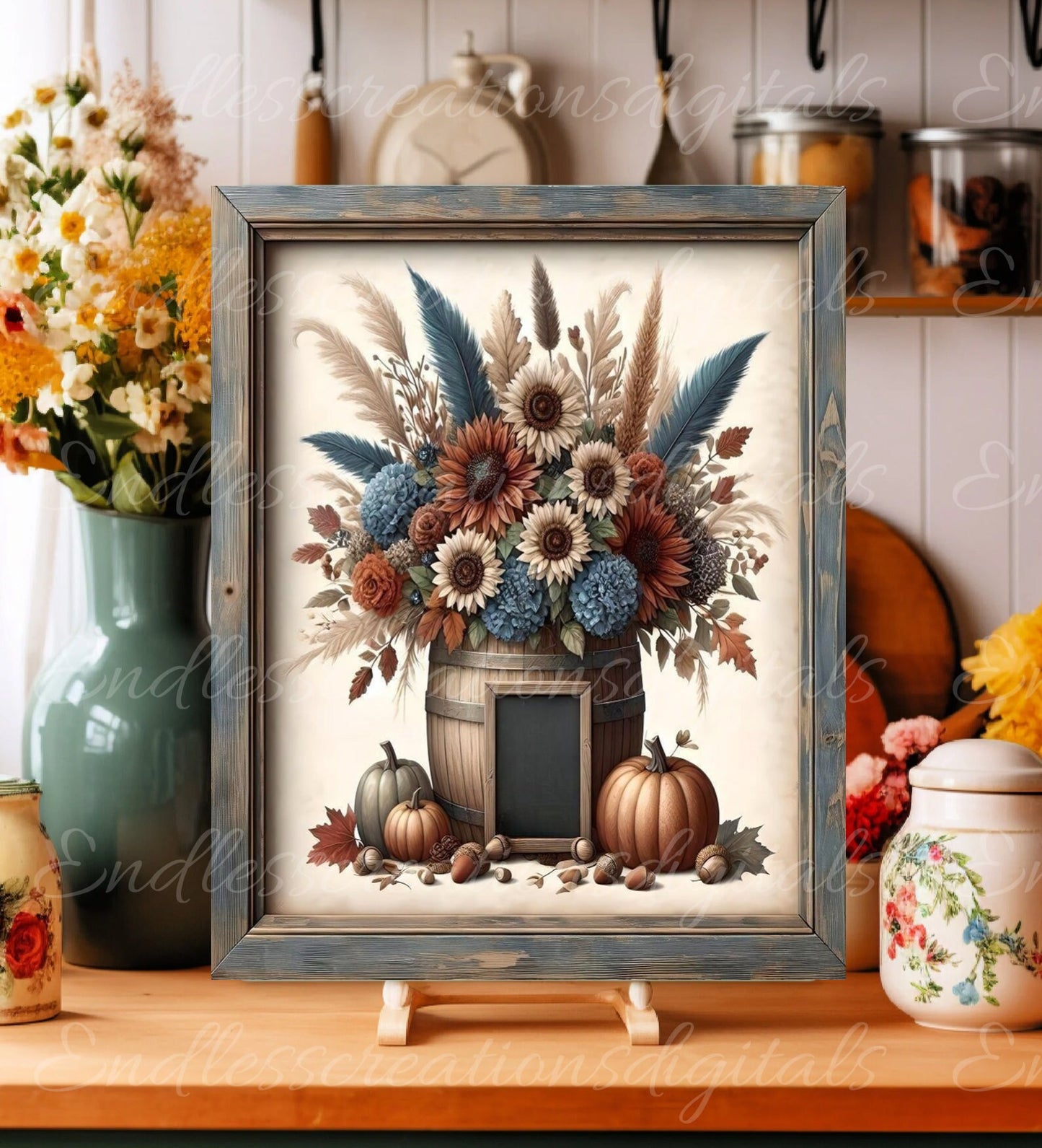 FALL FLORAL TALL RECTANGLE