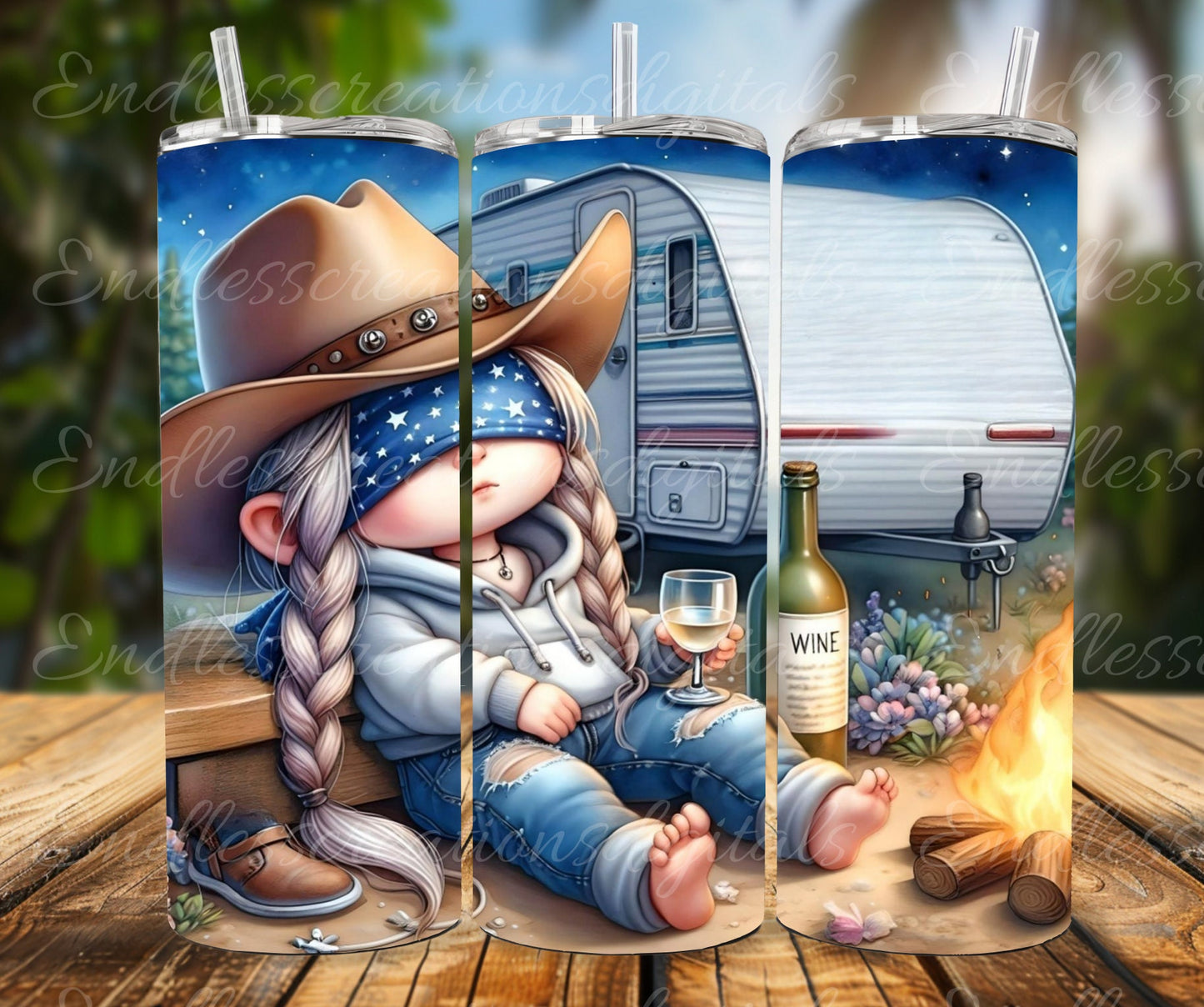 CAMPING TUMBLER SUBLIMATION design for 20 oz tumbler, high quality 300 Dpi, 2 files for download, 1 add your own text
