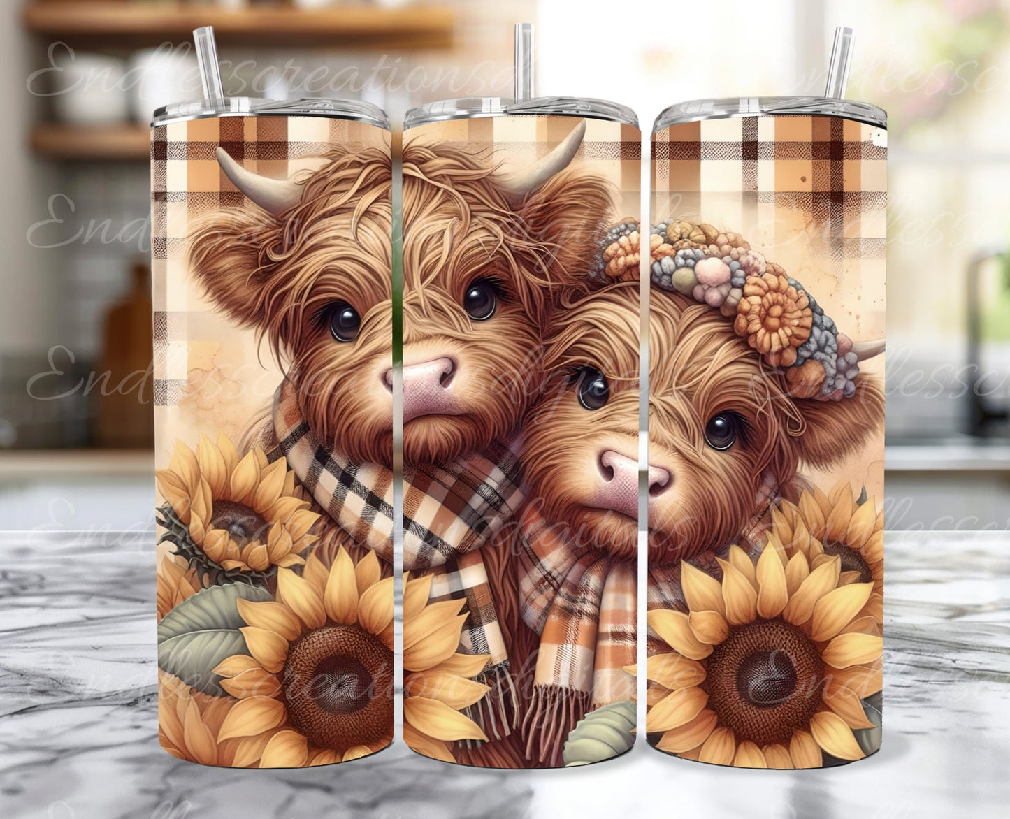 FALL HIGHLAND COW tumbler sublimation design for 20 oz tumbler, high quality 300 Dpi