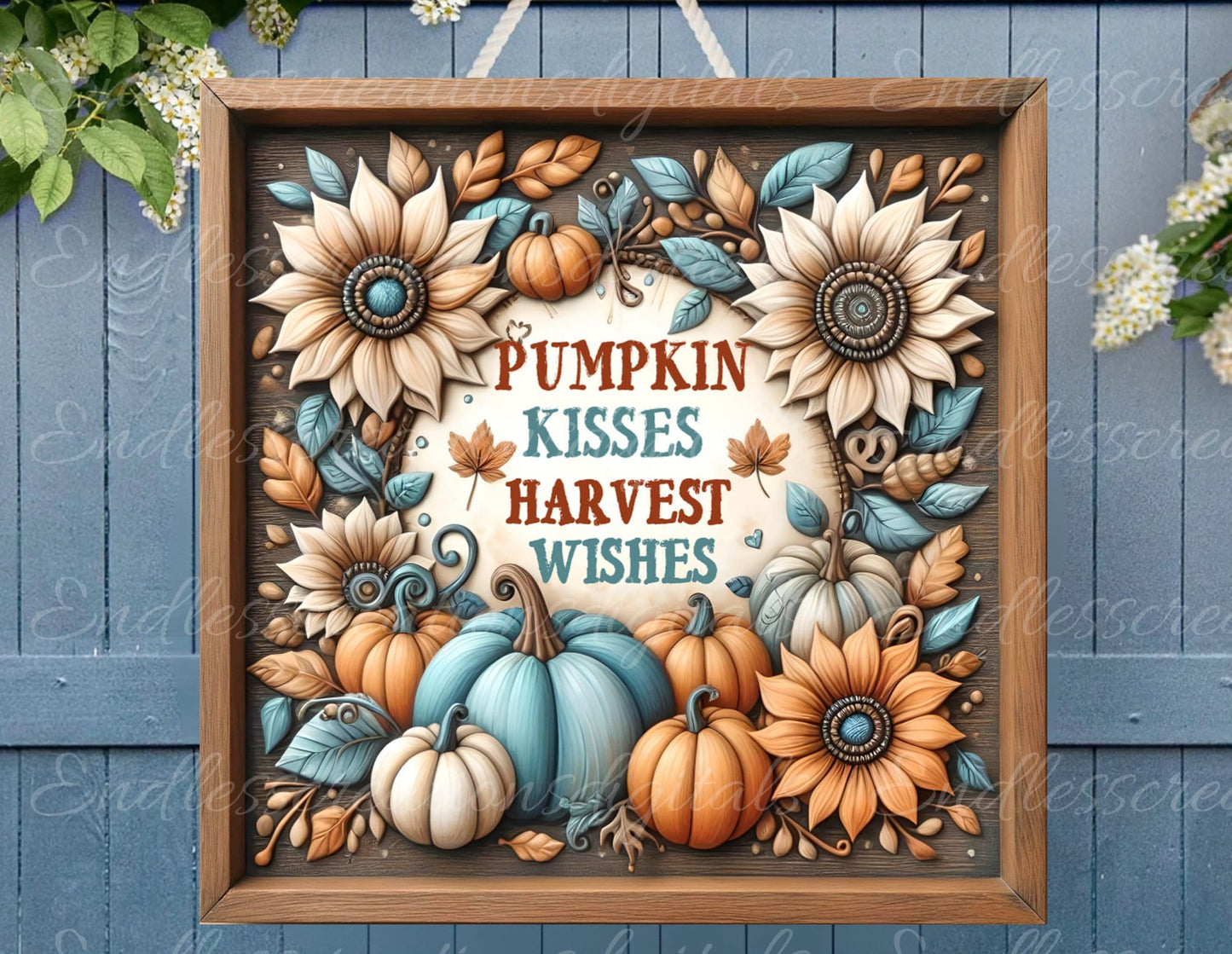 FALL SQUARE DOOR hanger, wreath sign, square cutting board png, for sublimation high resolution 2 files for download, 1 add your own text