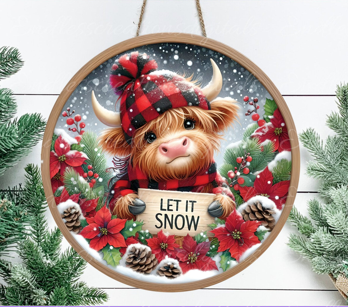 SNOWY HIGHLAND COW WINTER