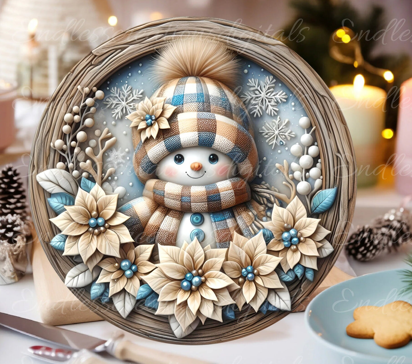 WINTER SNOWMAN ROUND