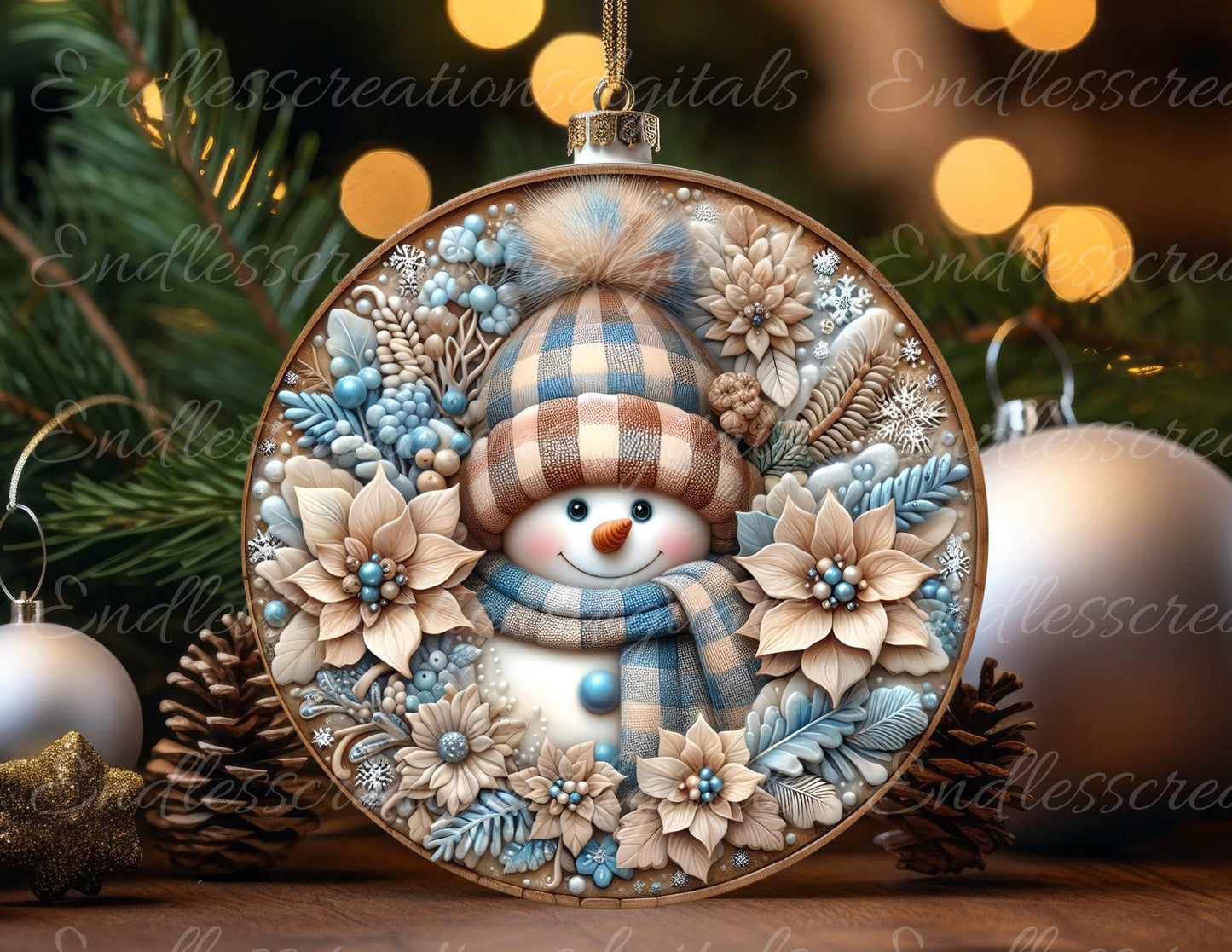 WINTER SNOWMAN ROUND