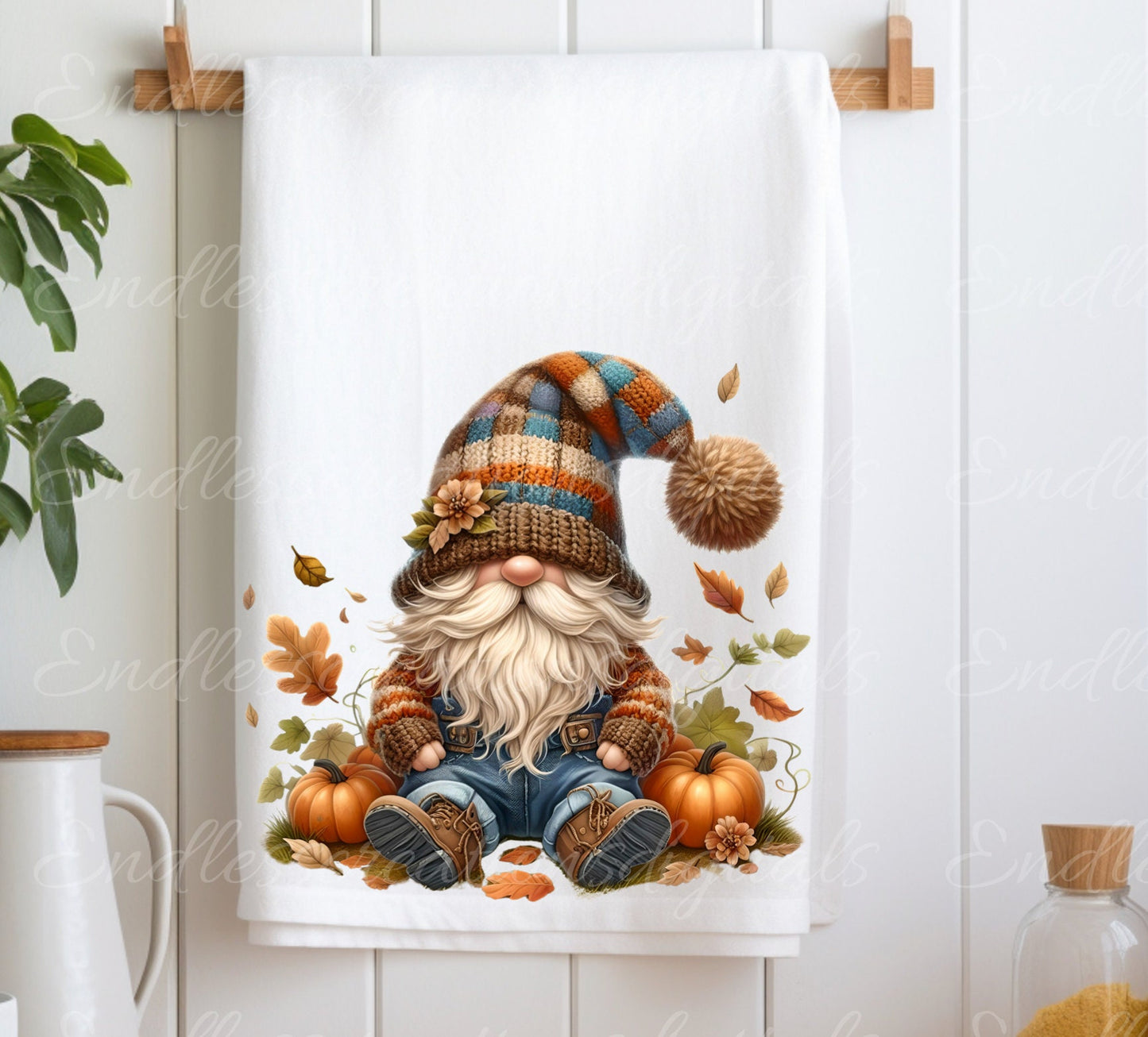 FALL GNOMES pillow covers, tea towel, tote bags etc. sublimation package of 5 high definition 300 Dpi, transparent