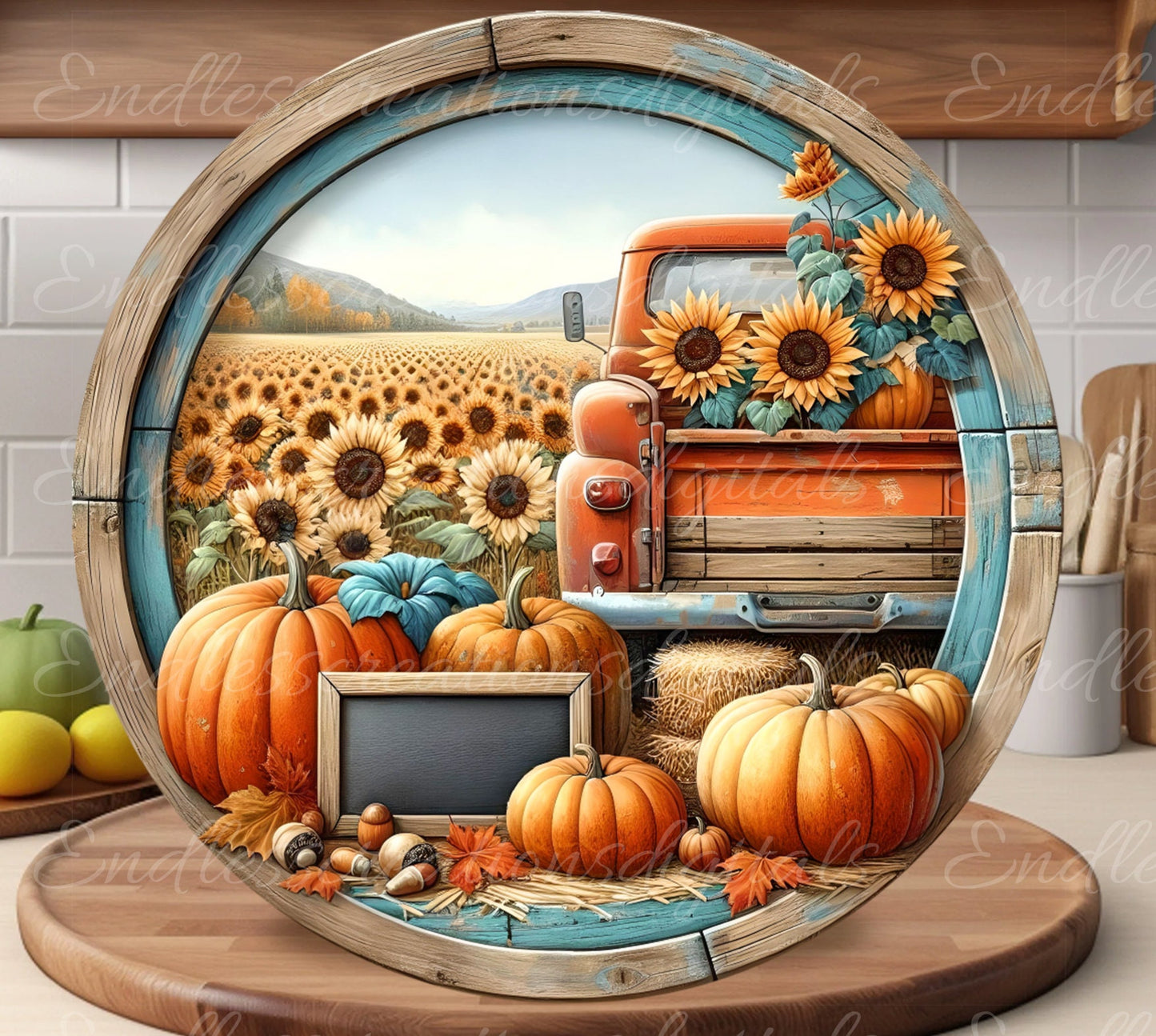 FALL RED TRUCK
