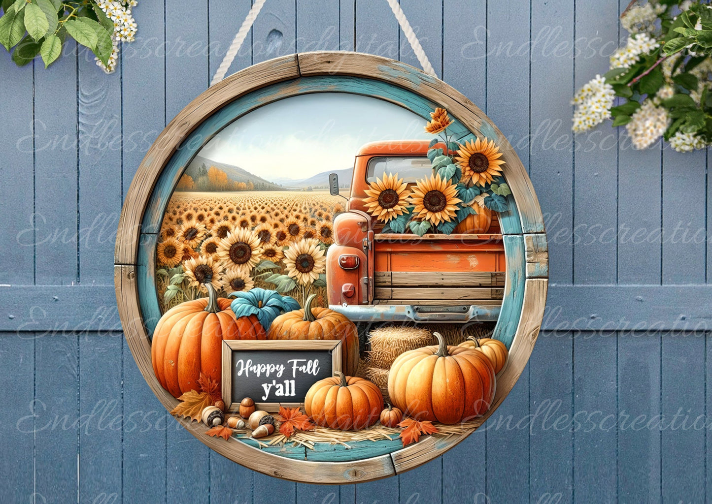 FALL RED TRUCK
